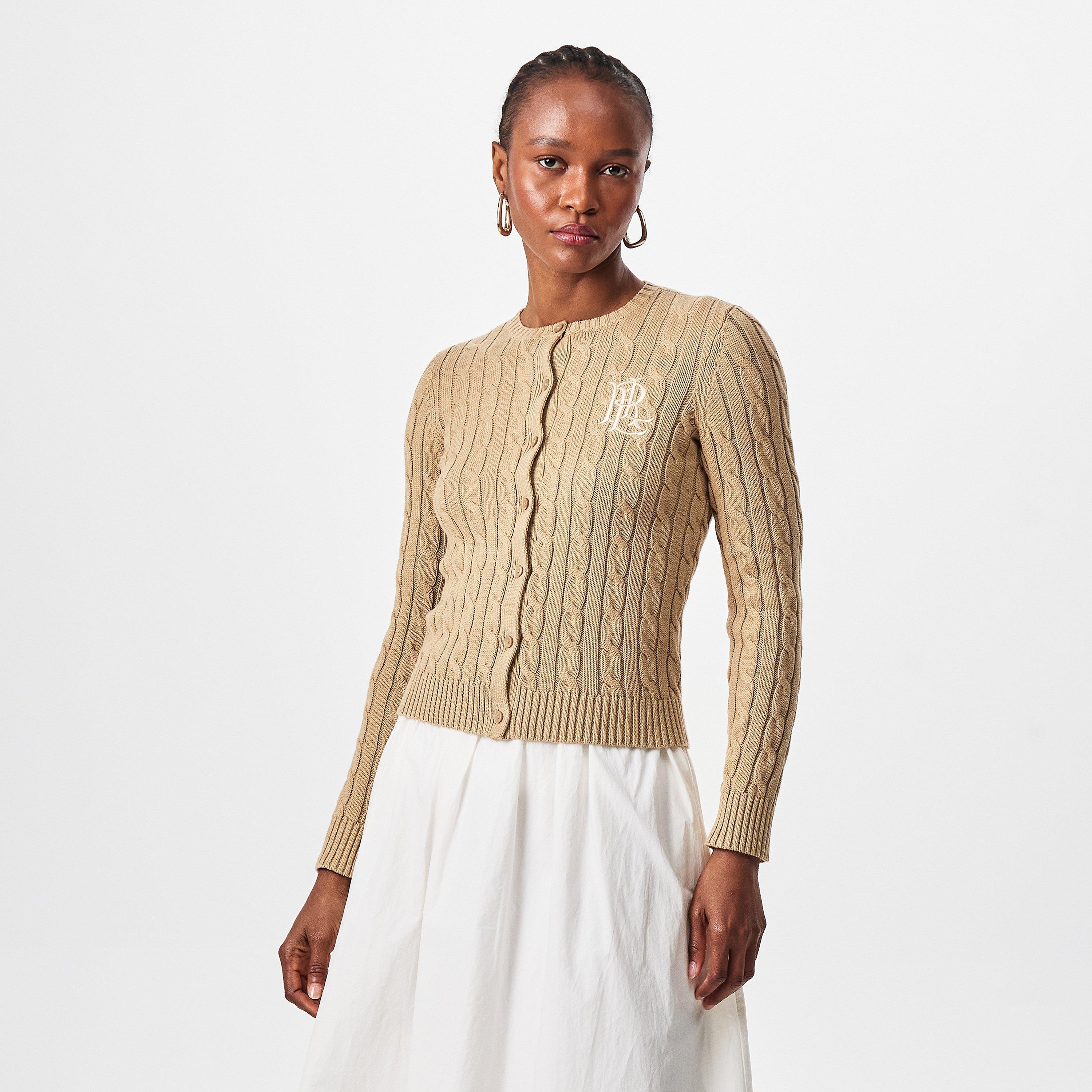 Birch Tan - Lauren by Ralph Lauren - Women's Ralhan Cardigan - 3