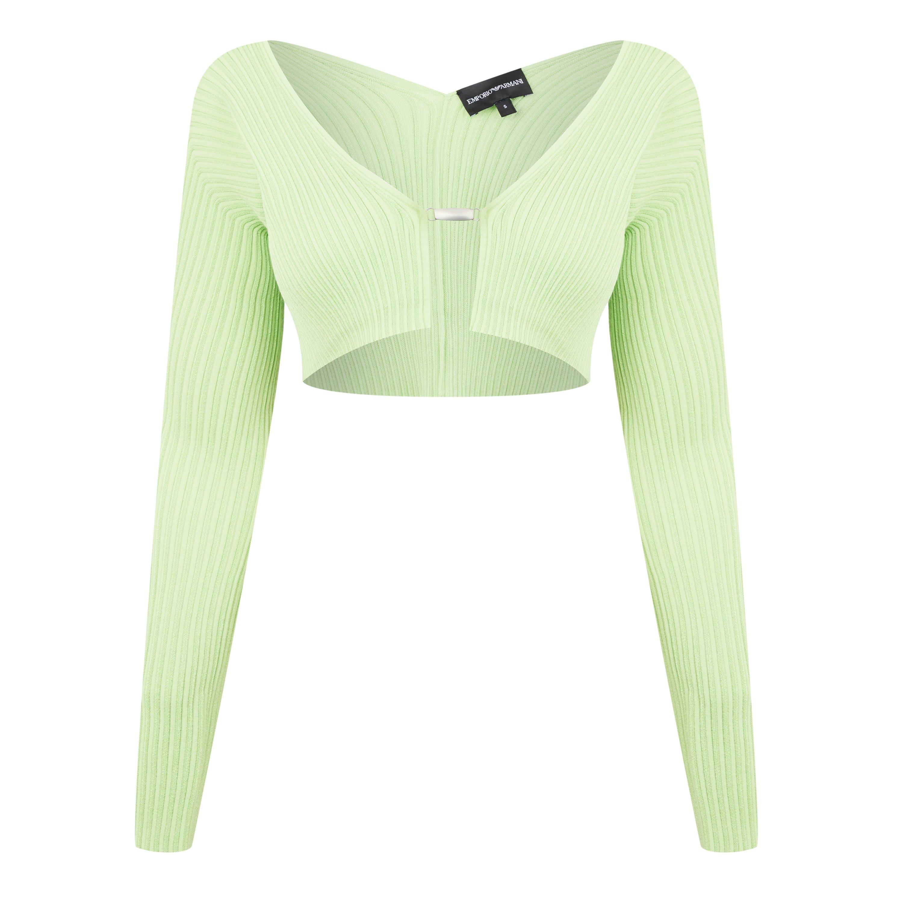 Sunny Lime - Emporio Armani - Cropped Cardigan - 5