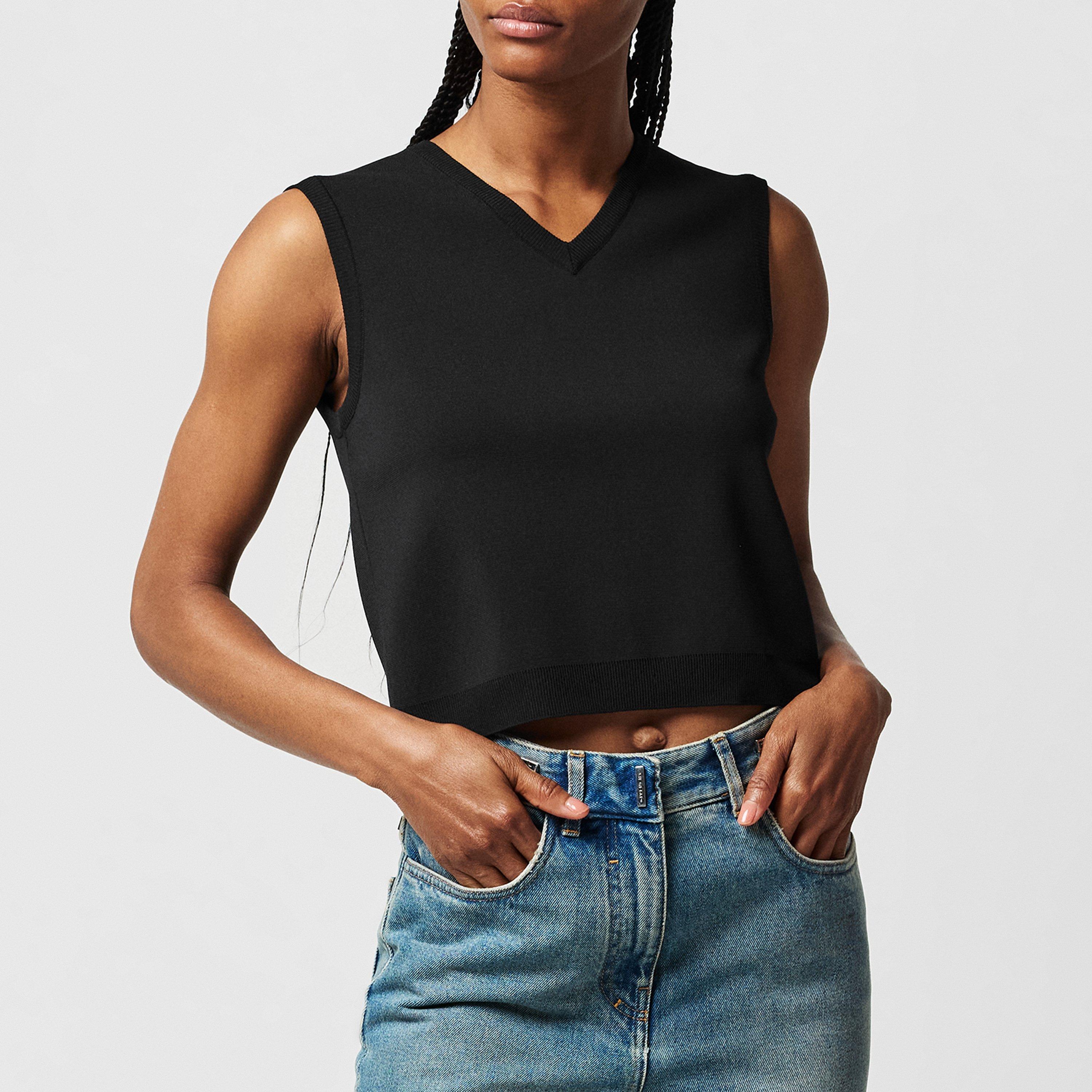 Black - GIVENCHY - Women's 4G Logo Button Tailored Fit Cardigan - 1