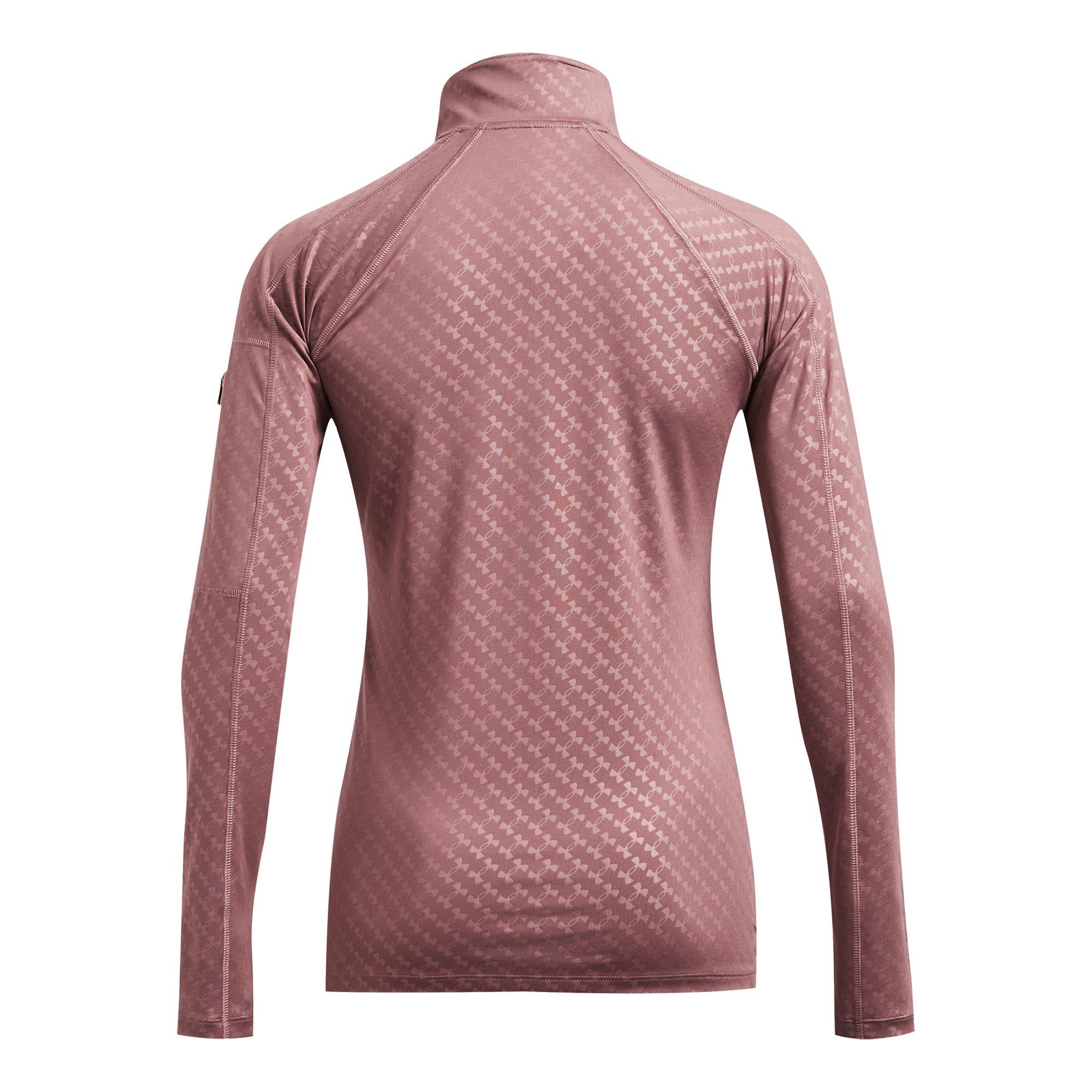 Smeđa - Under Armour - Women's Emboss 1/2 Zip Slim-Fit Tracksuit Top - 2