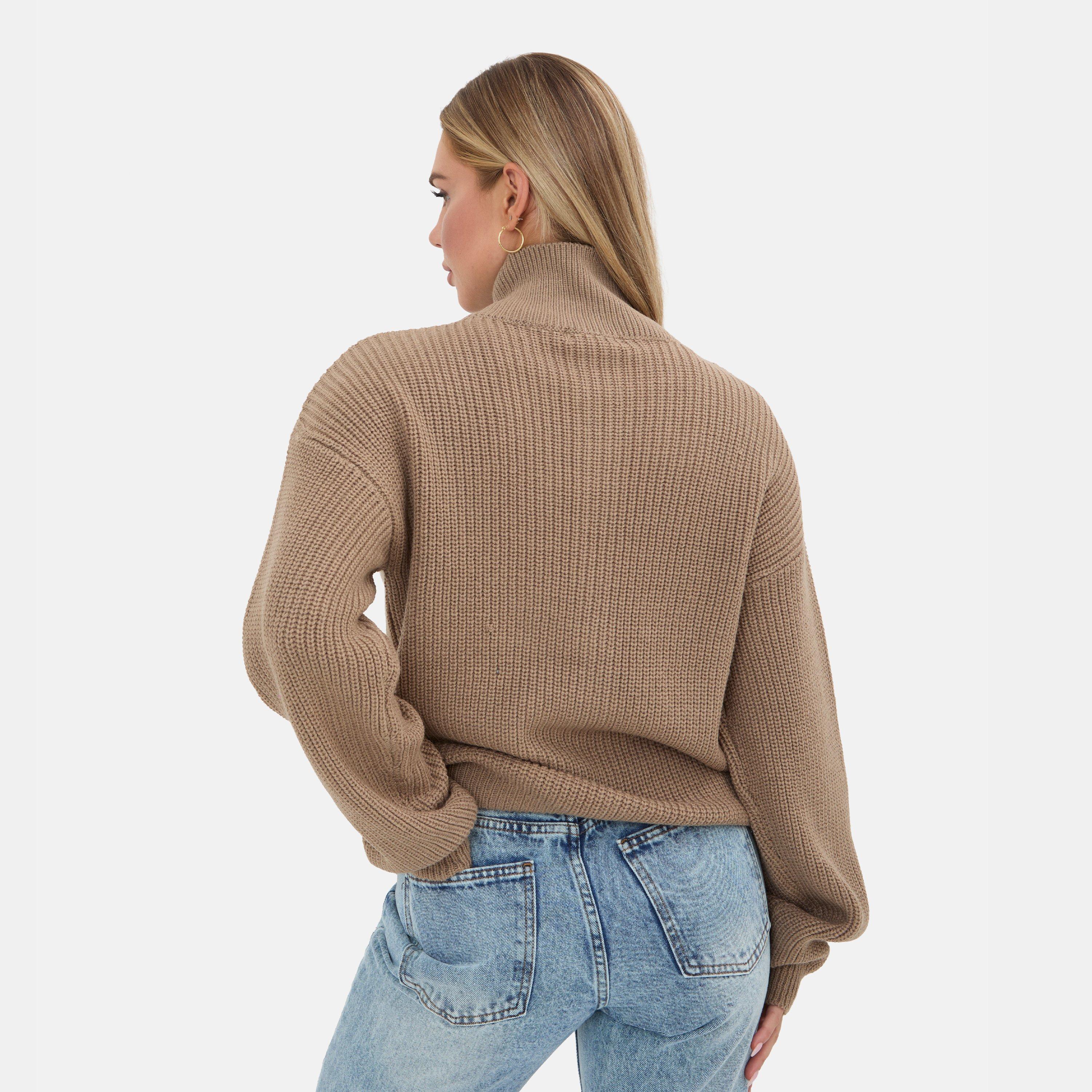 Mocha - I Saw It First - Zip Through Cardigan - 2