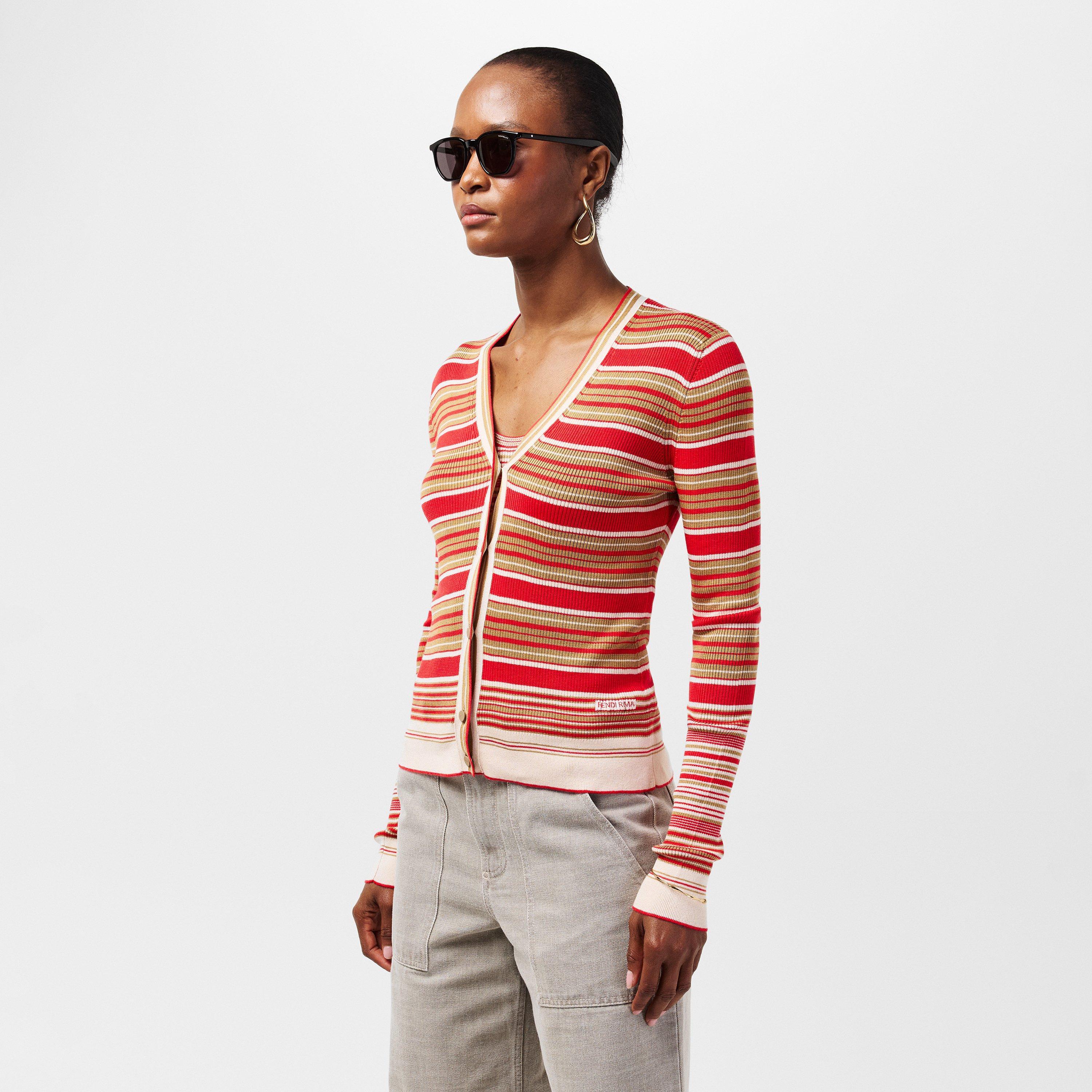 Raffia - Fendi - Women's Stripe Cardigan - 3