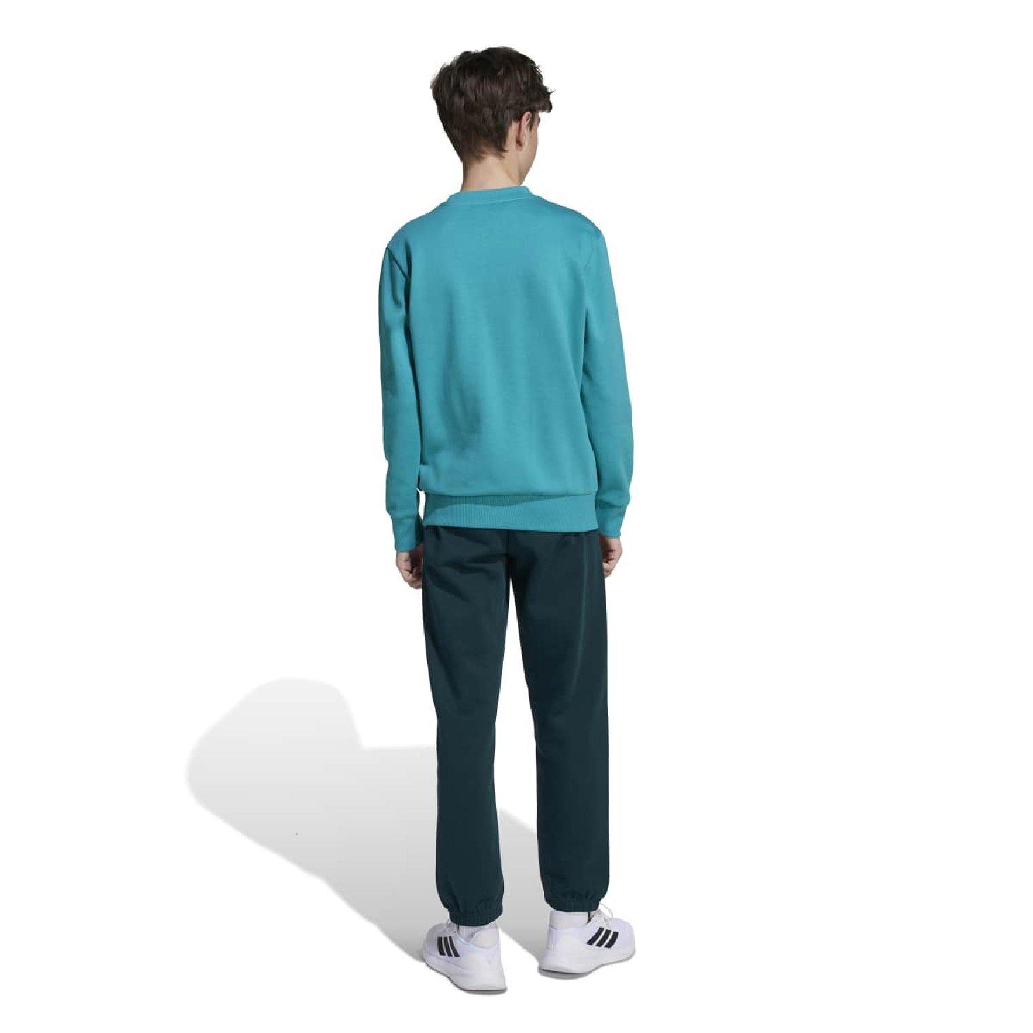 teal puro - adidas - Kids' Essentials Jumper and Joggers Clothing Set - 4