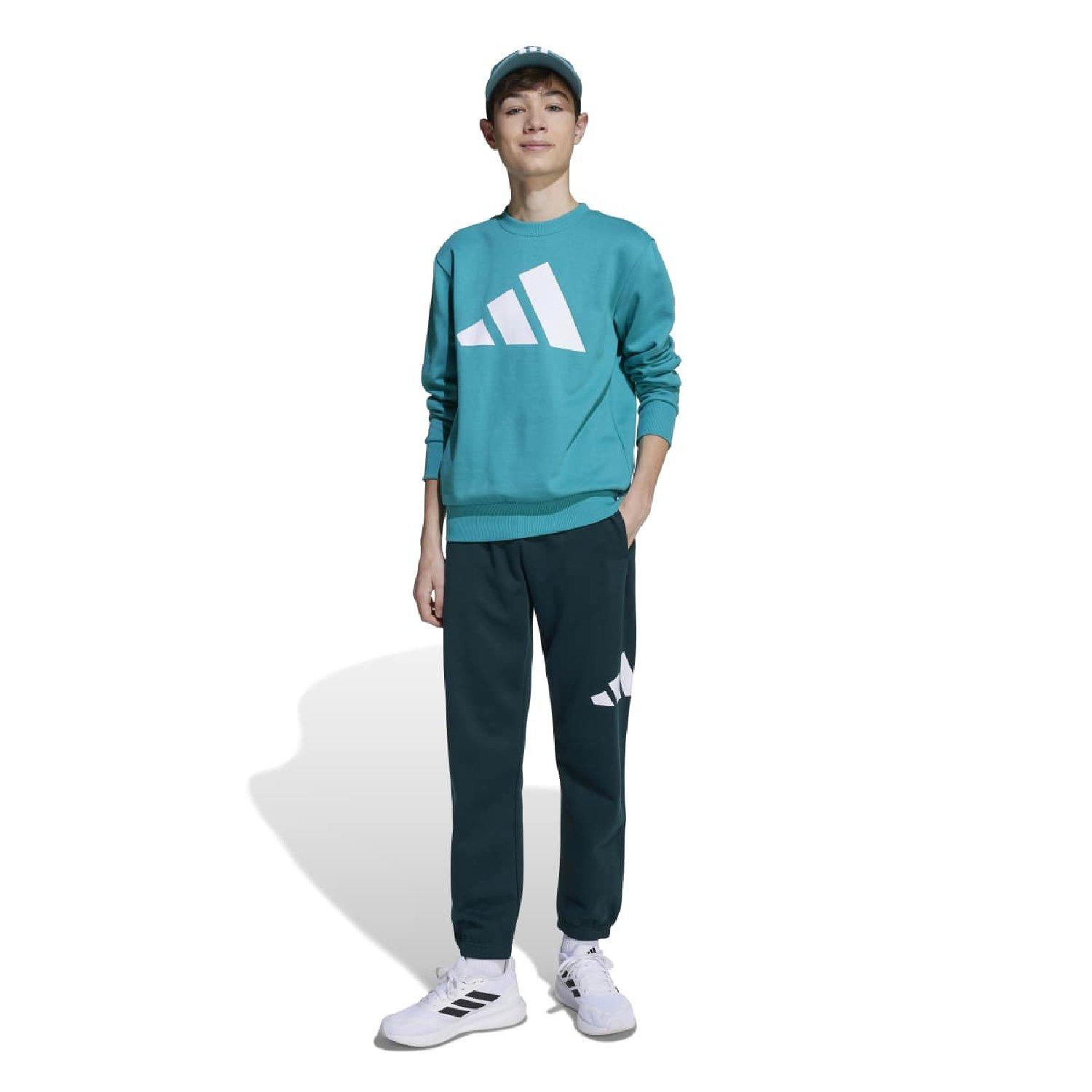 teal puro - adidas - Kids' Essentials Jumper and Joggers Clothing Set - 5