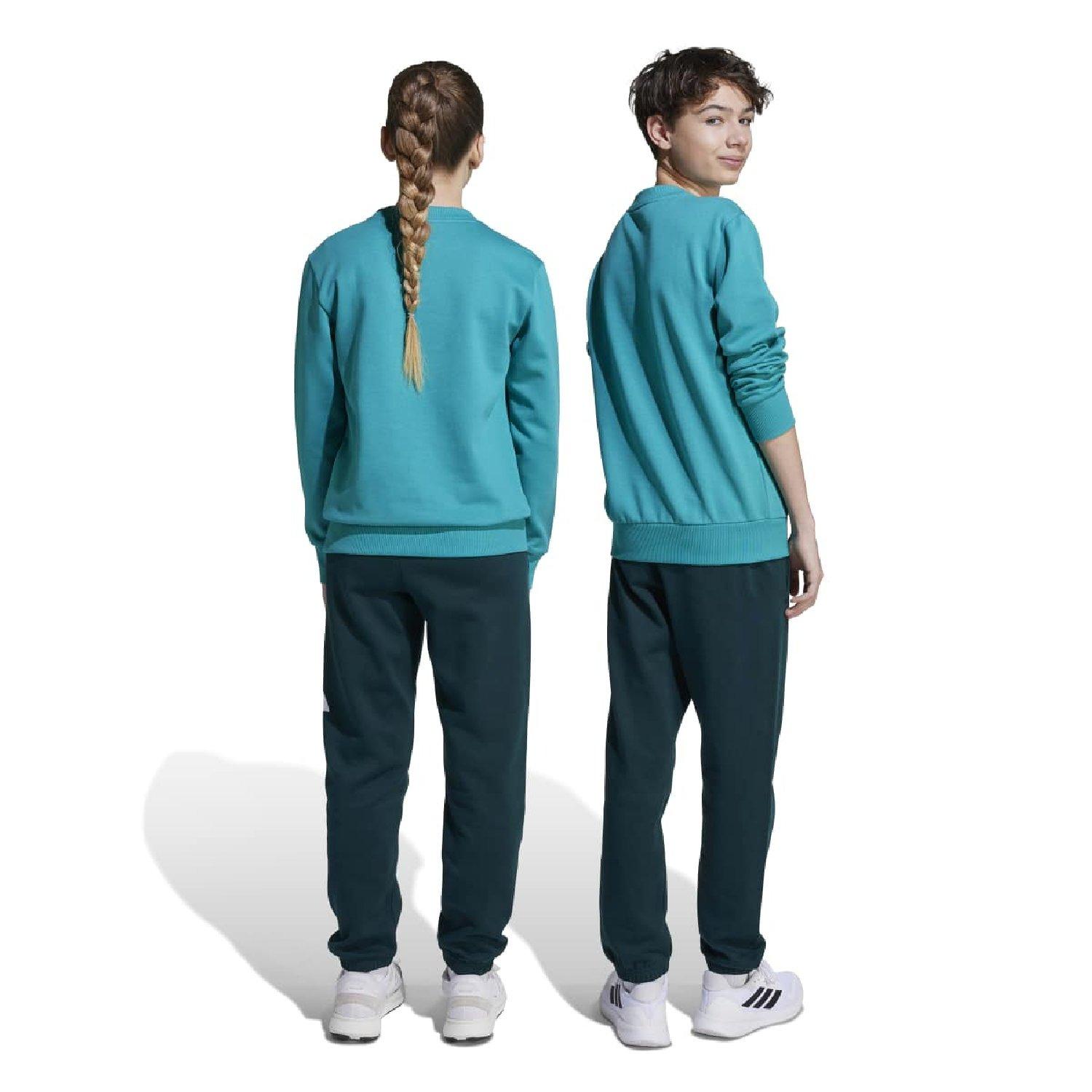teal puro - adidas - Kids' Essentials Jumper and Joggers Clothing Set - 8