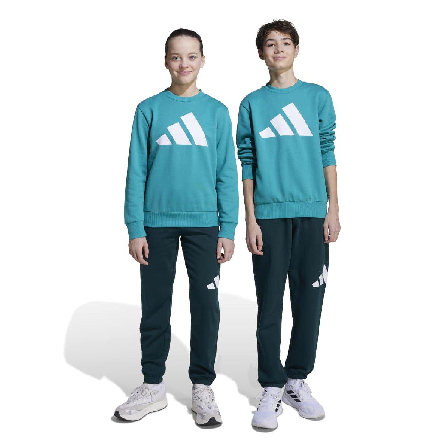 teal puro - adidas - Kids' Essentials Jumper and Joggers Clothing Set - 9
