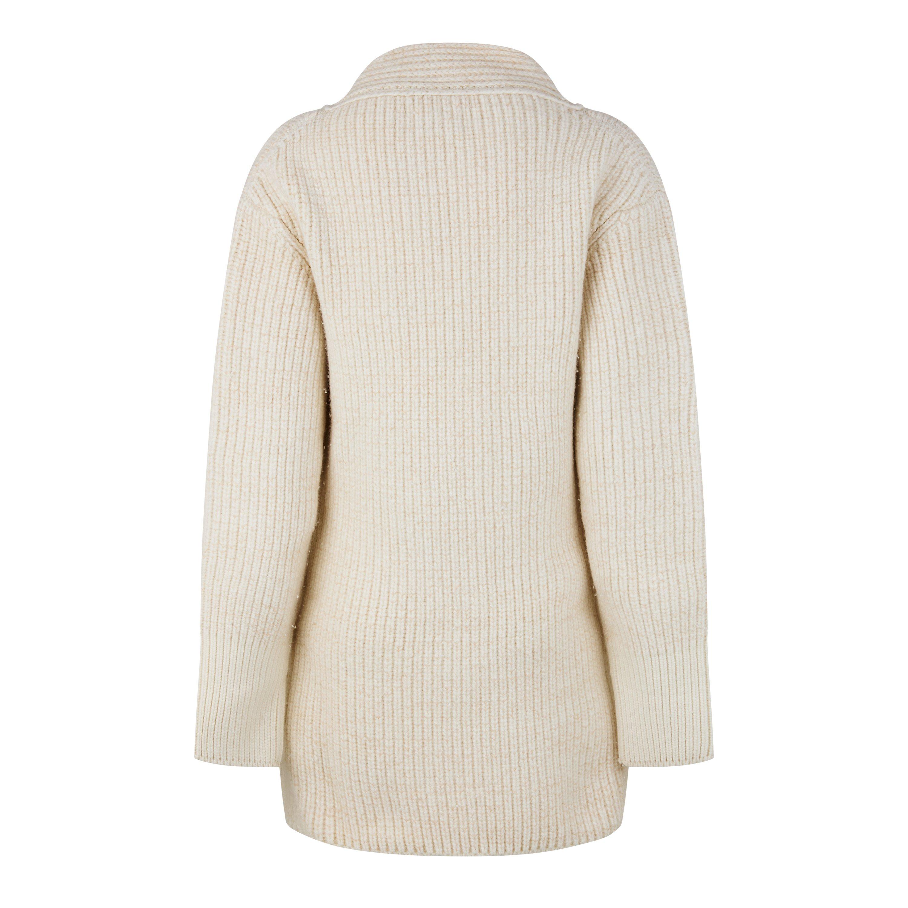 Toile/Camel - Bottega Veneta - Women's Structured Knit Cardigan - 2