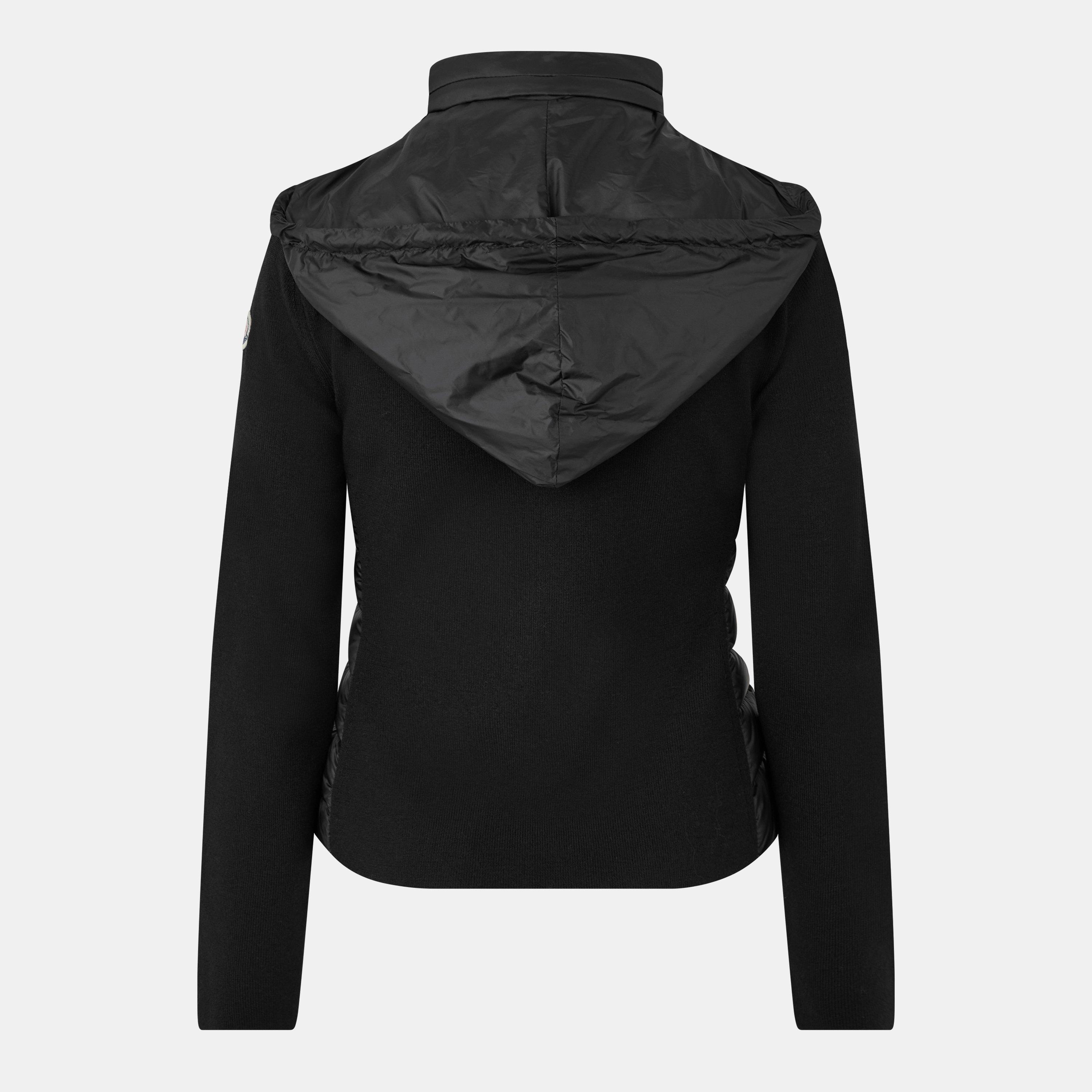 Black 999 - Moncler - Padded Wool Zip-Up Cardigan - 2