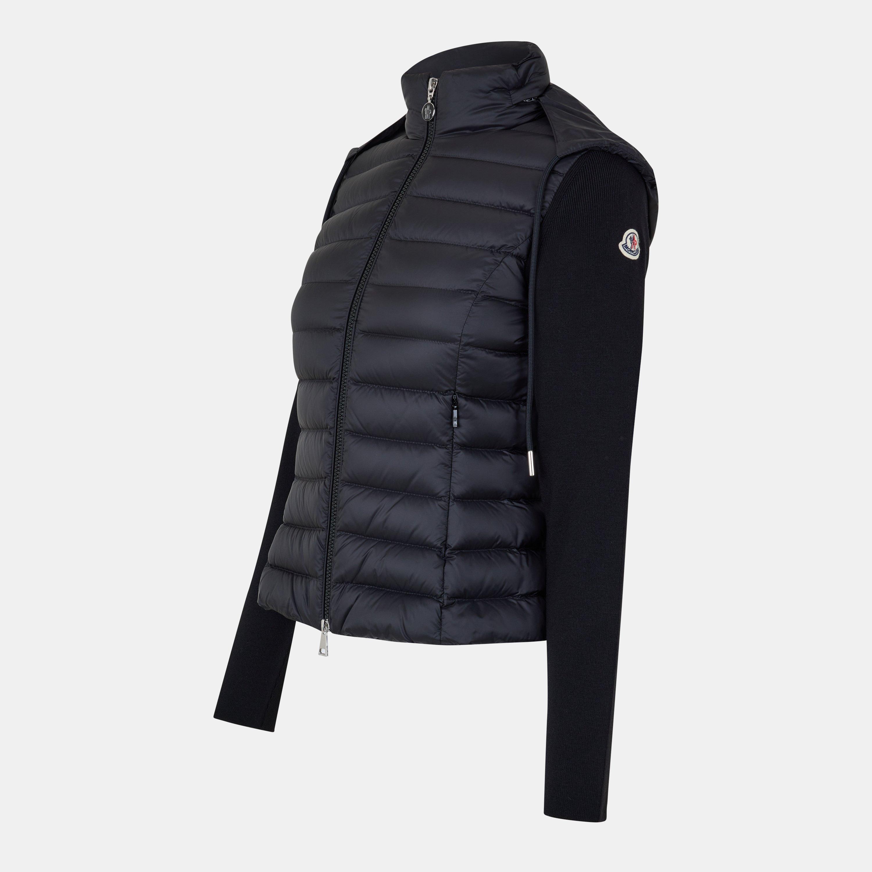 Black 999 - Moncler - Padded Wool Zip-Up Cardigan - 7