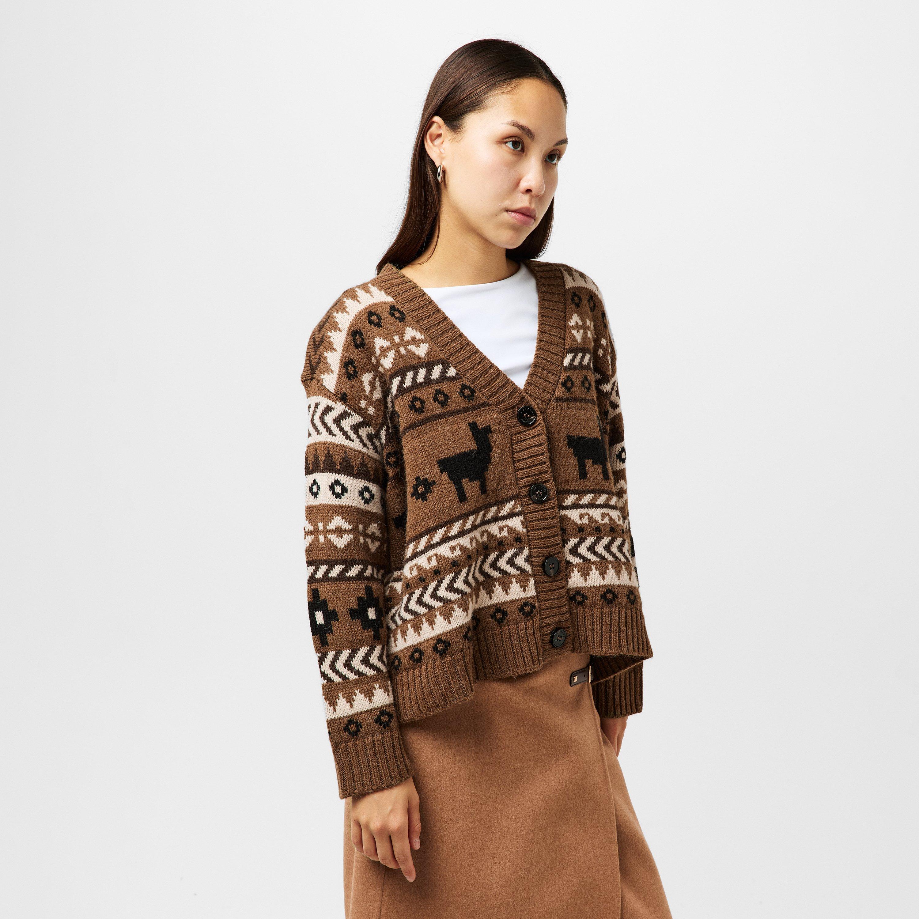 Camel - Weekend Max Mara - Women's Fine-Gauge Knit Button-Front Cardigan - 3