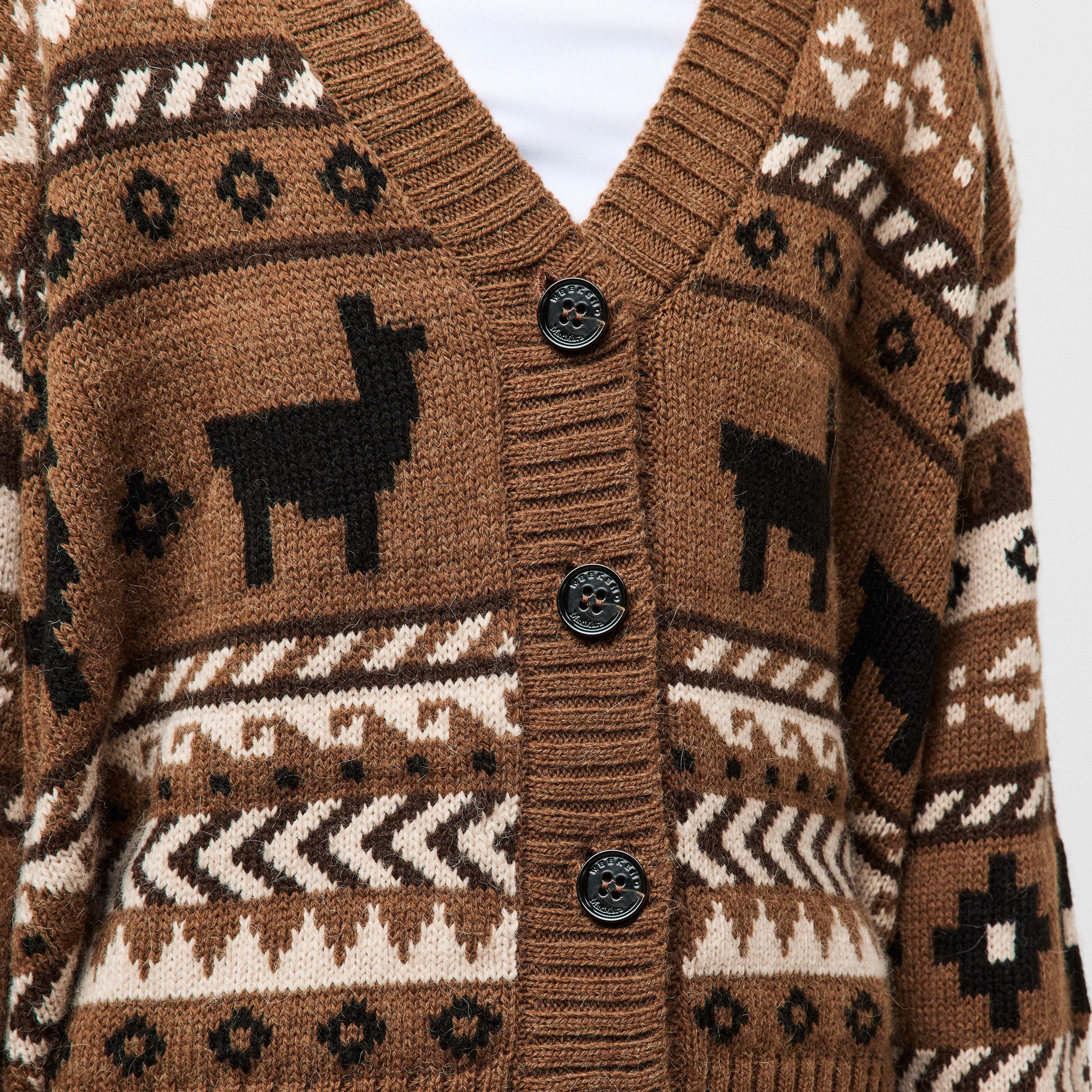 Camel - Weekend Max Mara - Women's Fine-Gauge Knit Button-Front Cardigan - 5