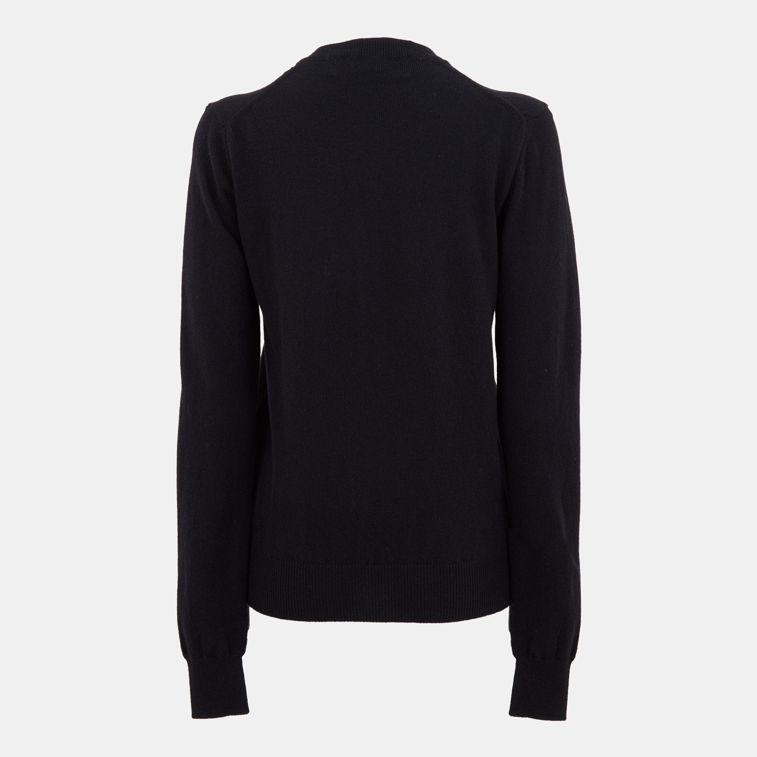 Black - Comme des Garcons PLAY - Women's Heart Emblem Soft Cardigan - 2