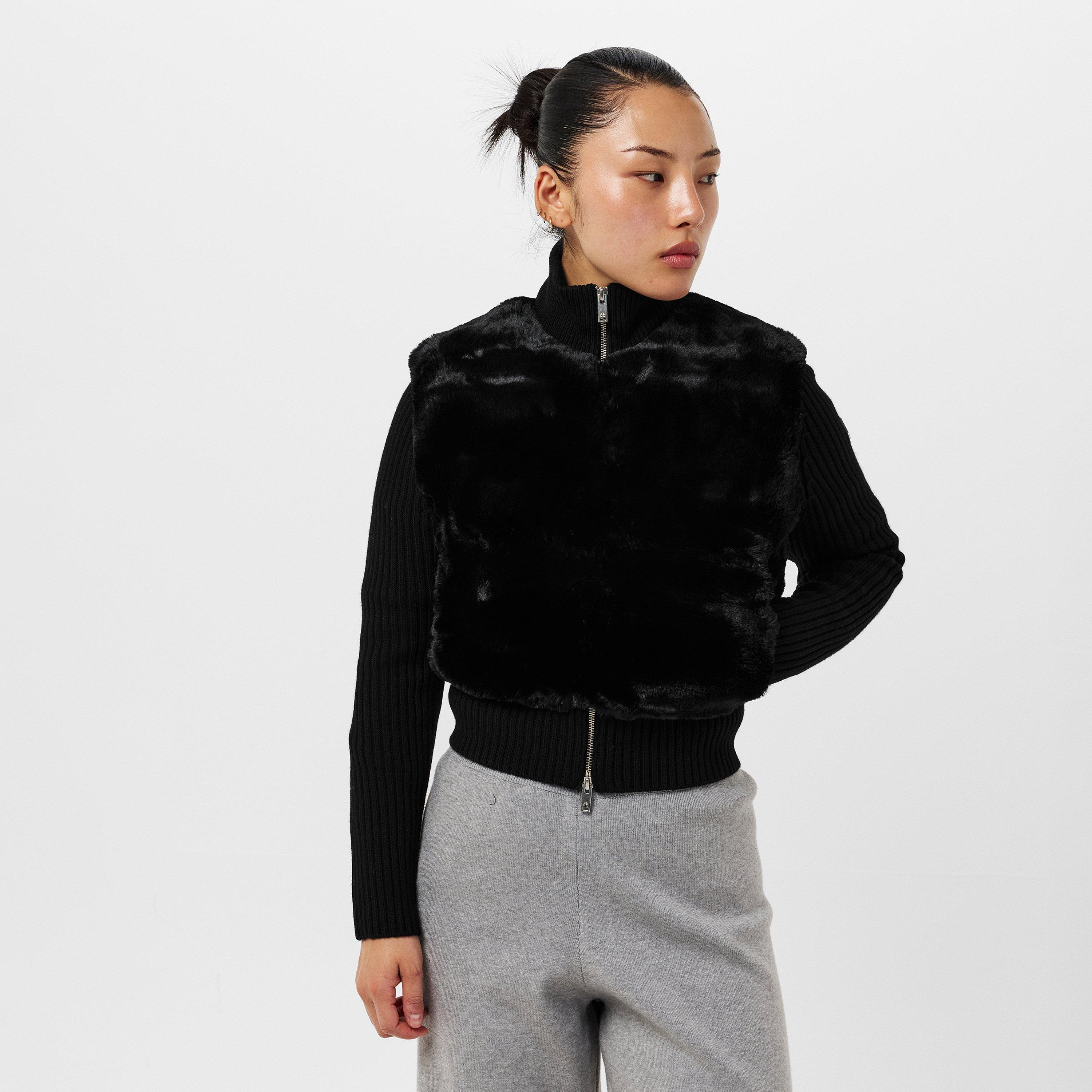 Black - Moose Knuckles - Women's Dua Bunny Cardigan - 3