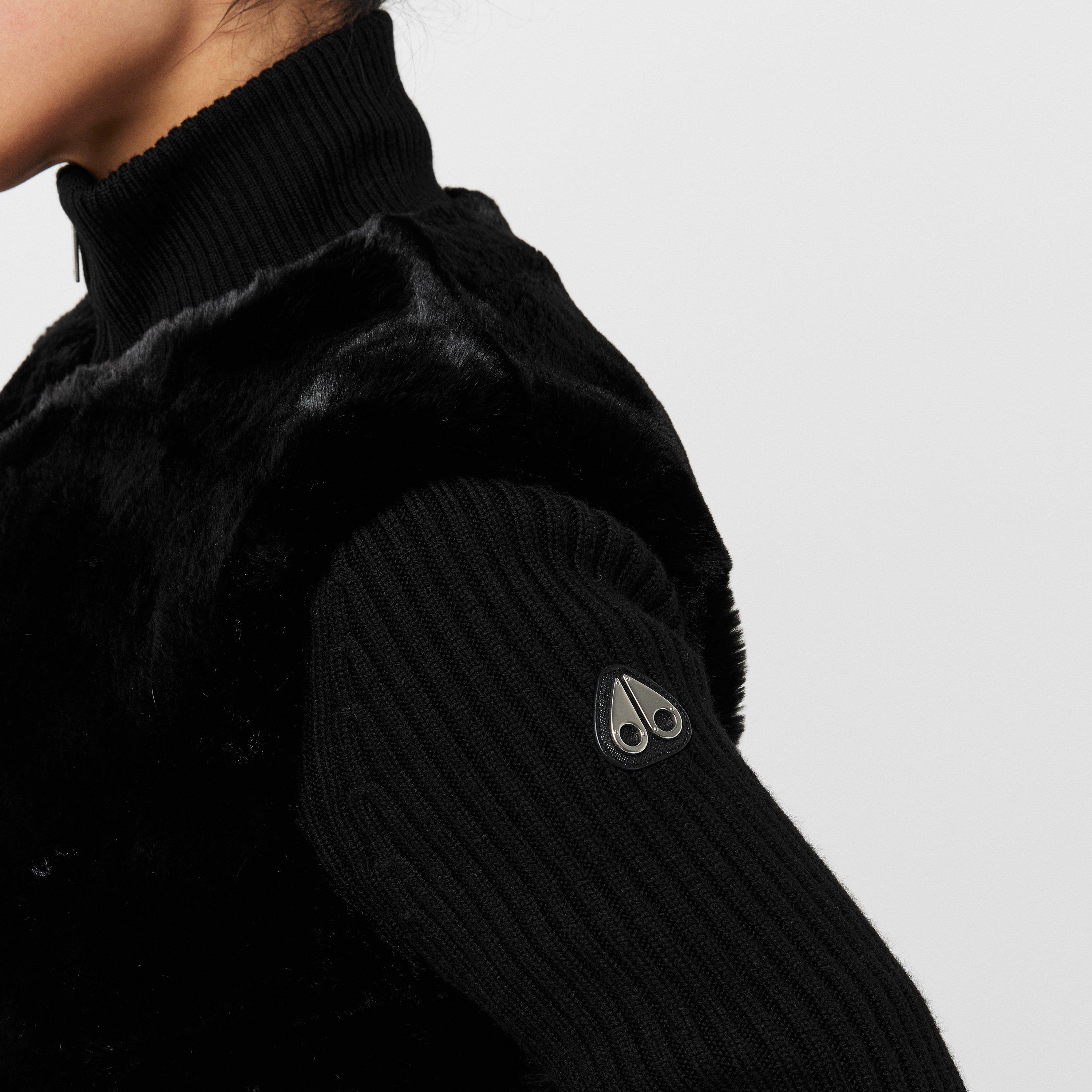 Black - Moose Knuckles - Women's Dua Bunny Cardigan - 5