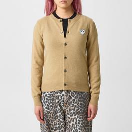 Comme des Garcons PLAY White Heart Women’S Cardigan