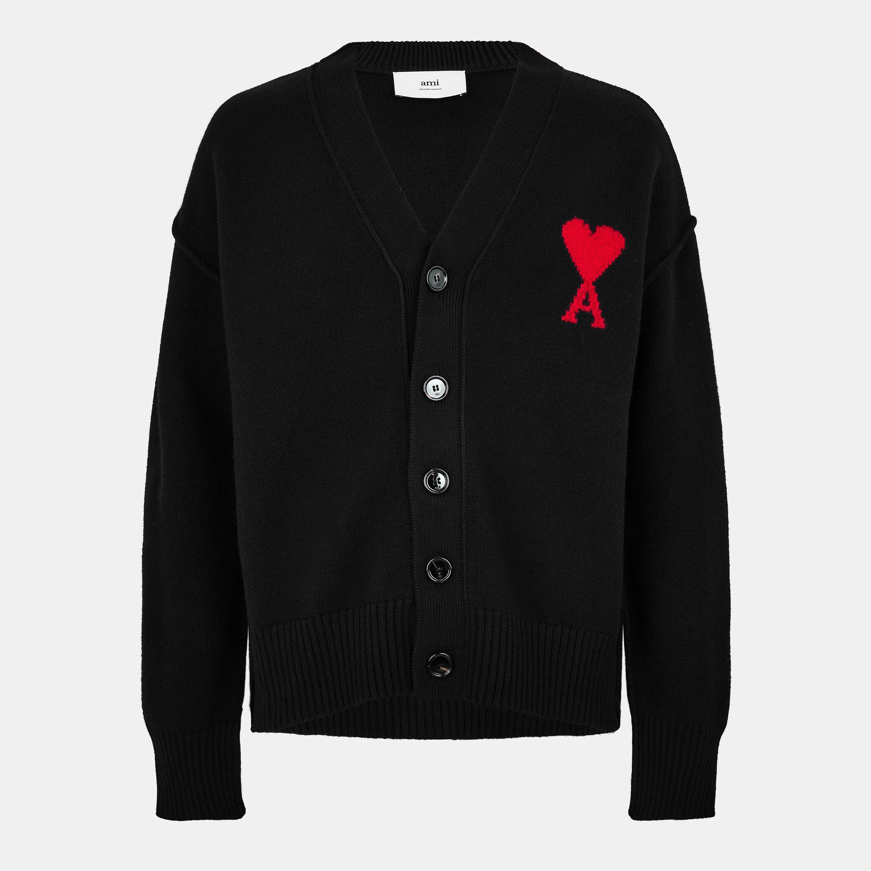Noir/Rouge - Ami Paris - Women's Cardigan - 1