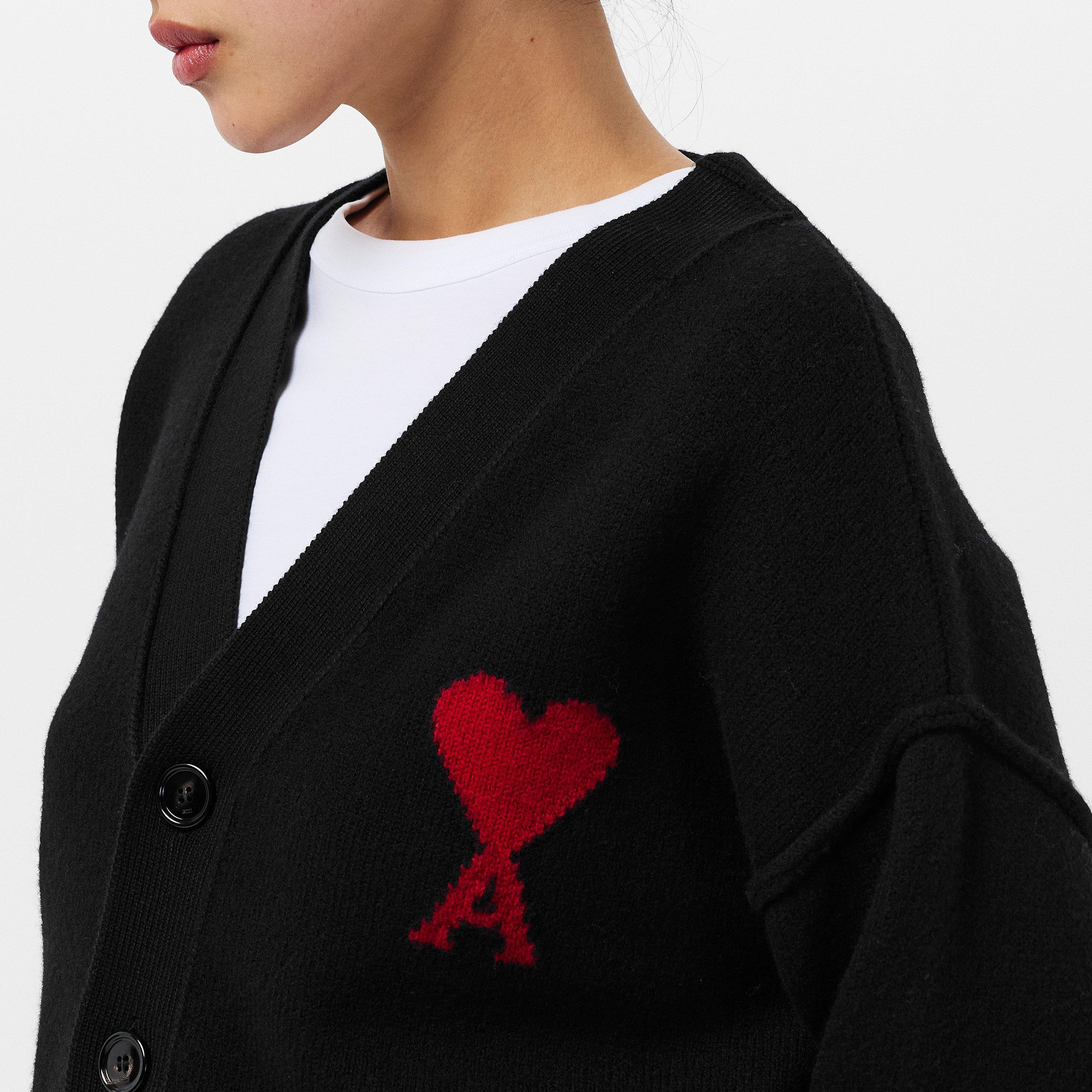 Noir/Rouge - Ami Paris - Women's Cardigan - 5