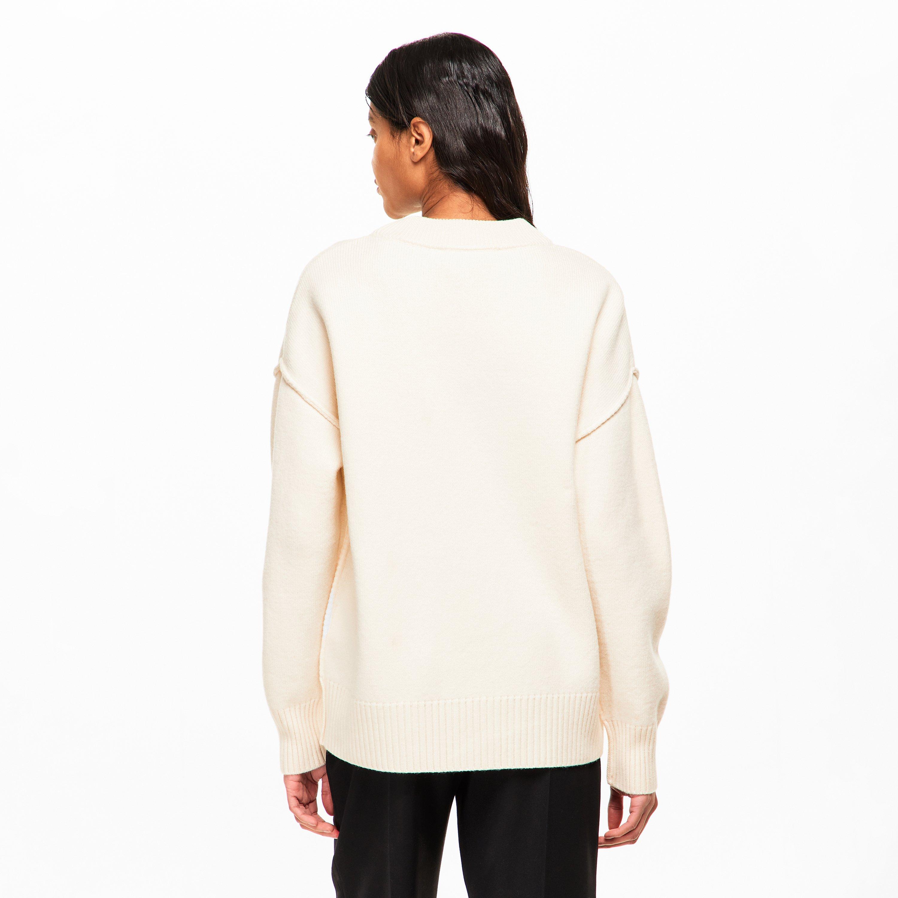 Ecru/Rouge - Ami Paris - Women's Cardigan - 4