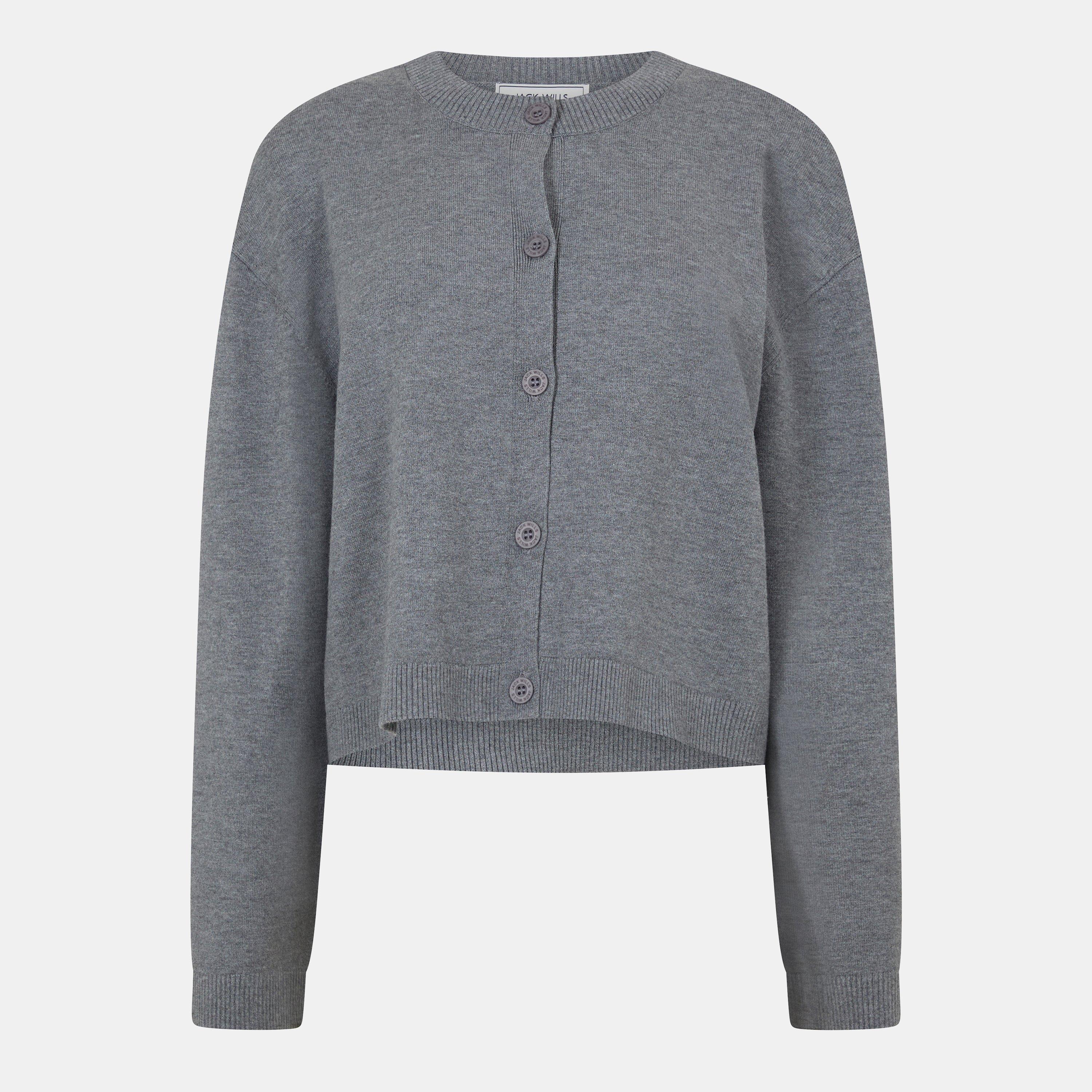 Jack Wills Women's Widerib Cardigan - Charcoal - 14 (L)