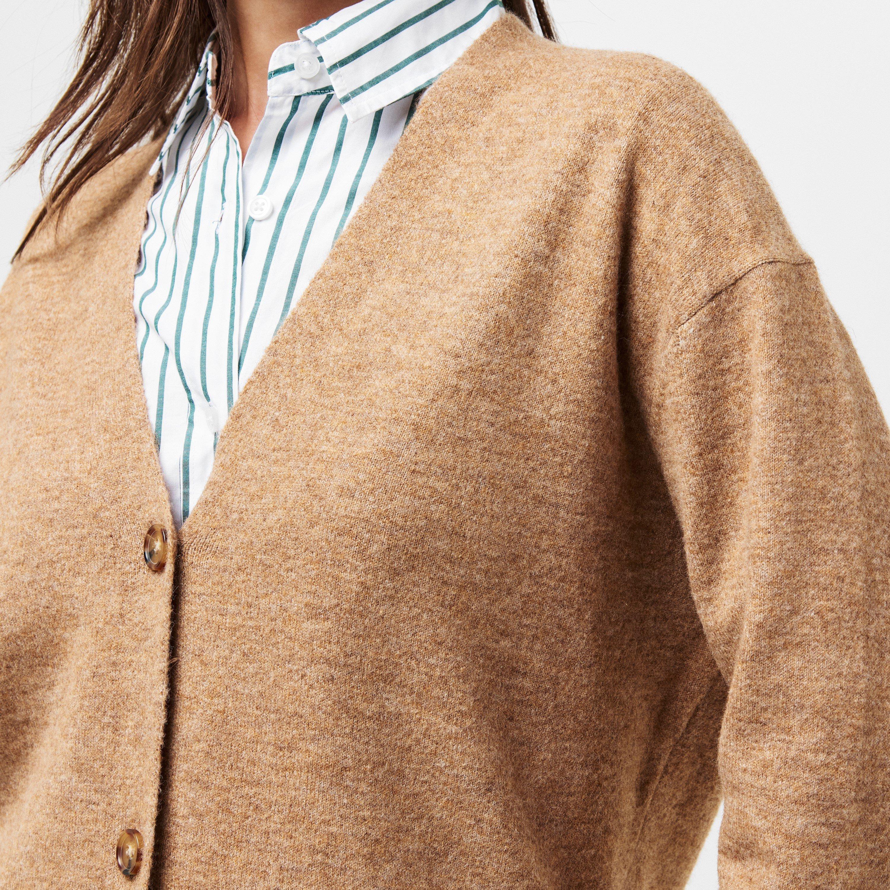 20-Tobacco Brow - French Connection - Women's Button-Down Cardigan - 5