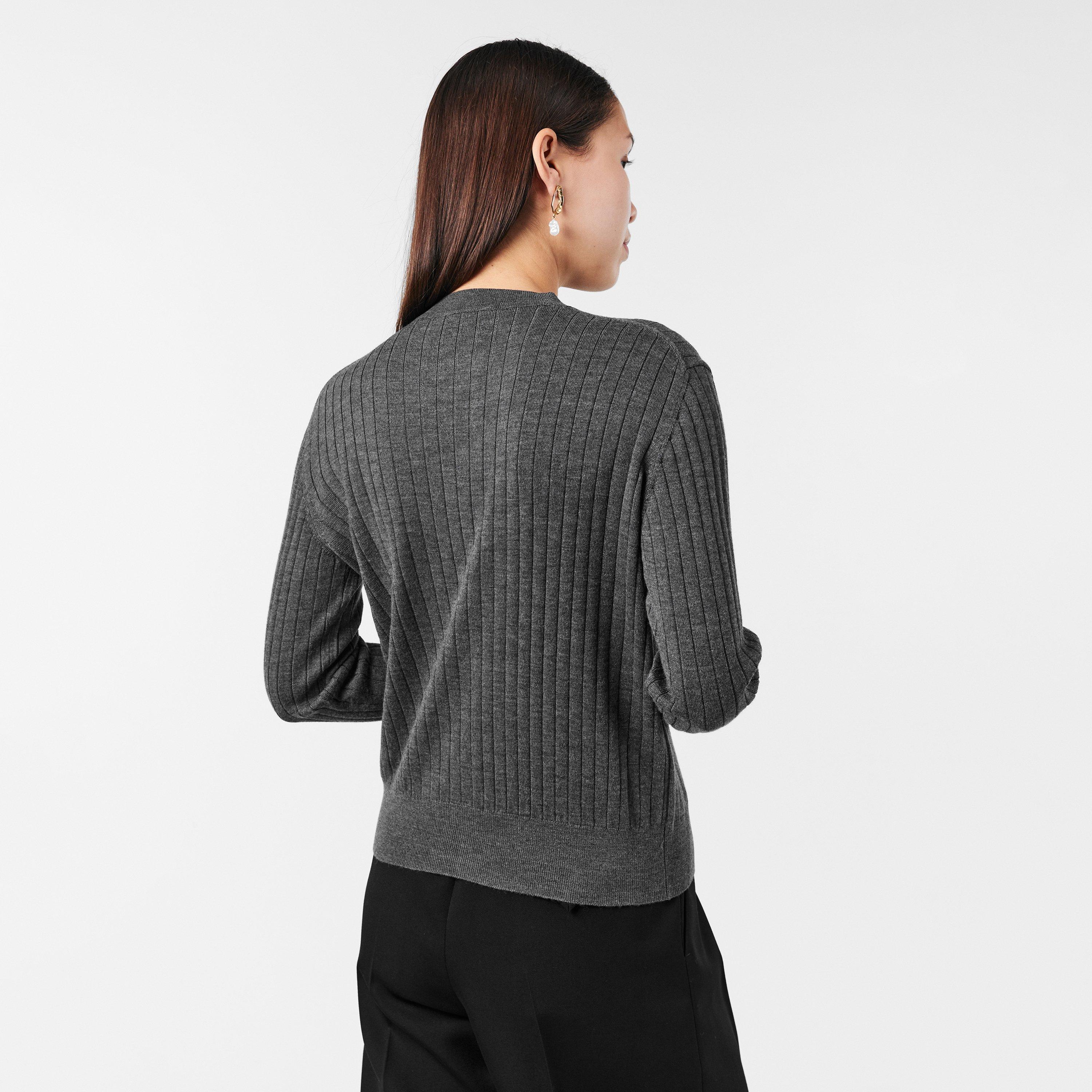 Anthracite - Bottega Veneta - Knitted Wool Cardigan - 4