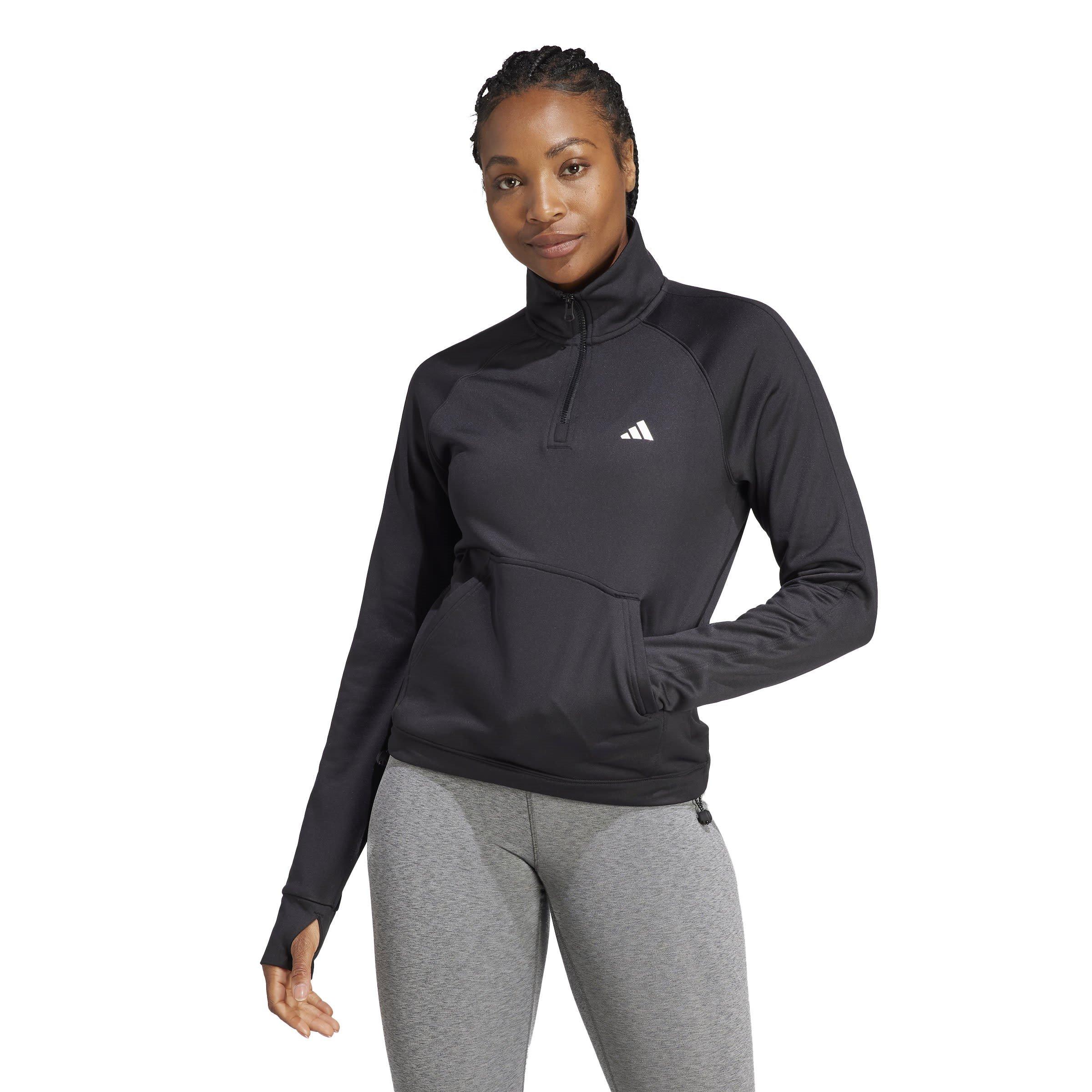 Schwarz - adidas - Quarter Zip Tracksuit Top Womens - 2