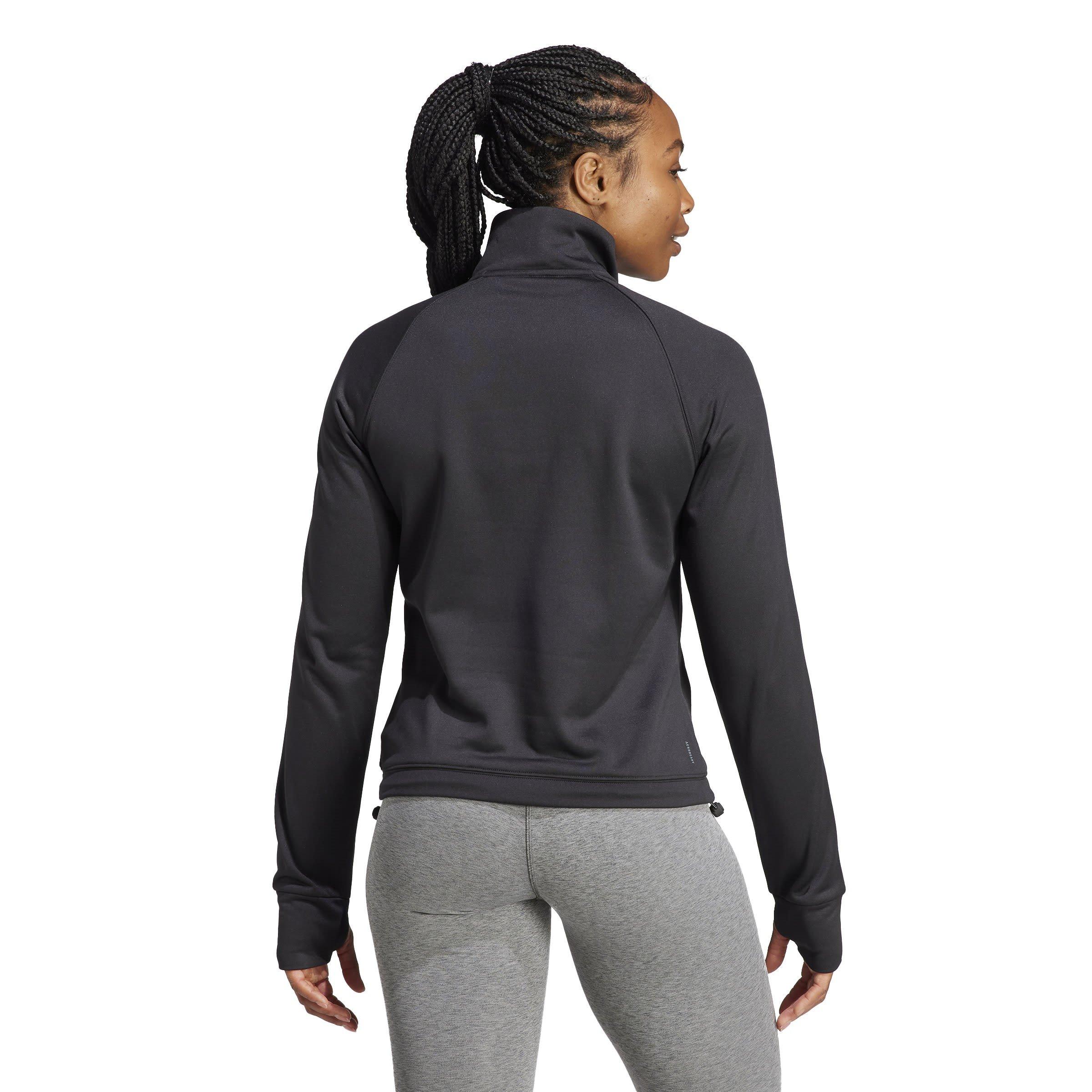 Schwarz - adidas - Quarter Zip Tracksuit Top Womens - 3