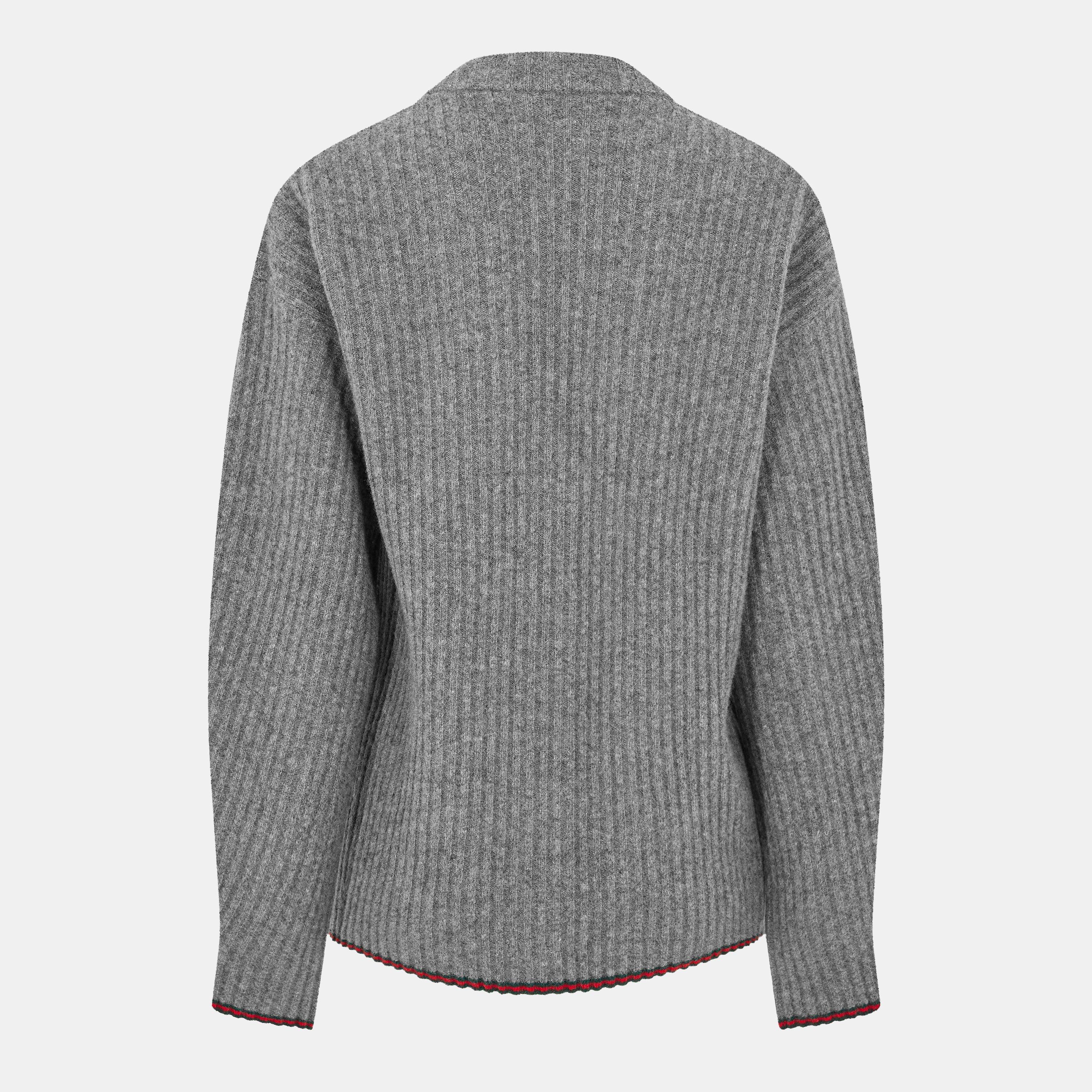 Dark Grey - Gucci - Women's Cardigan - 2