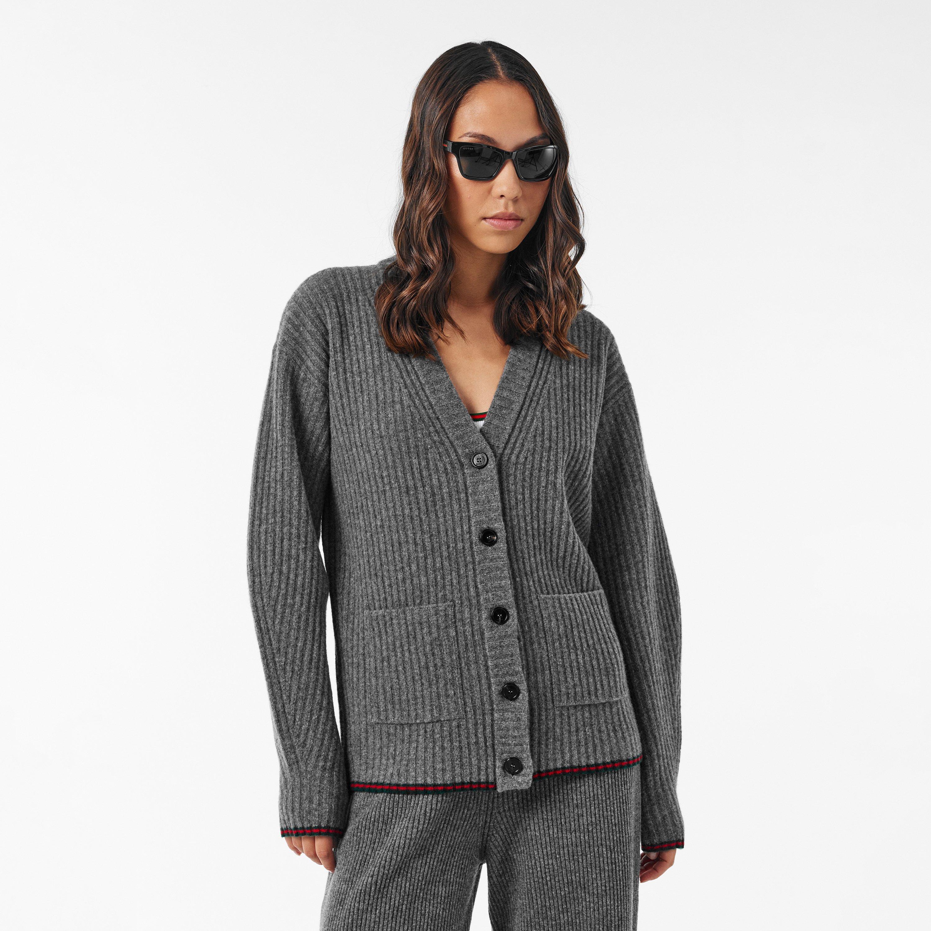 Dark Grey - Gucci - Women's Cardigan - 3