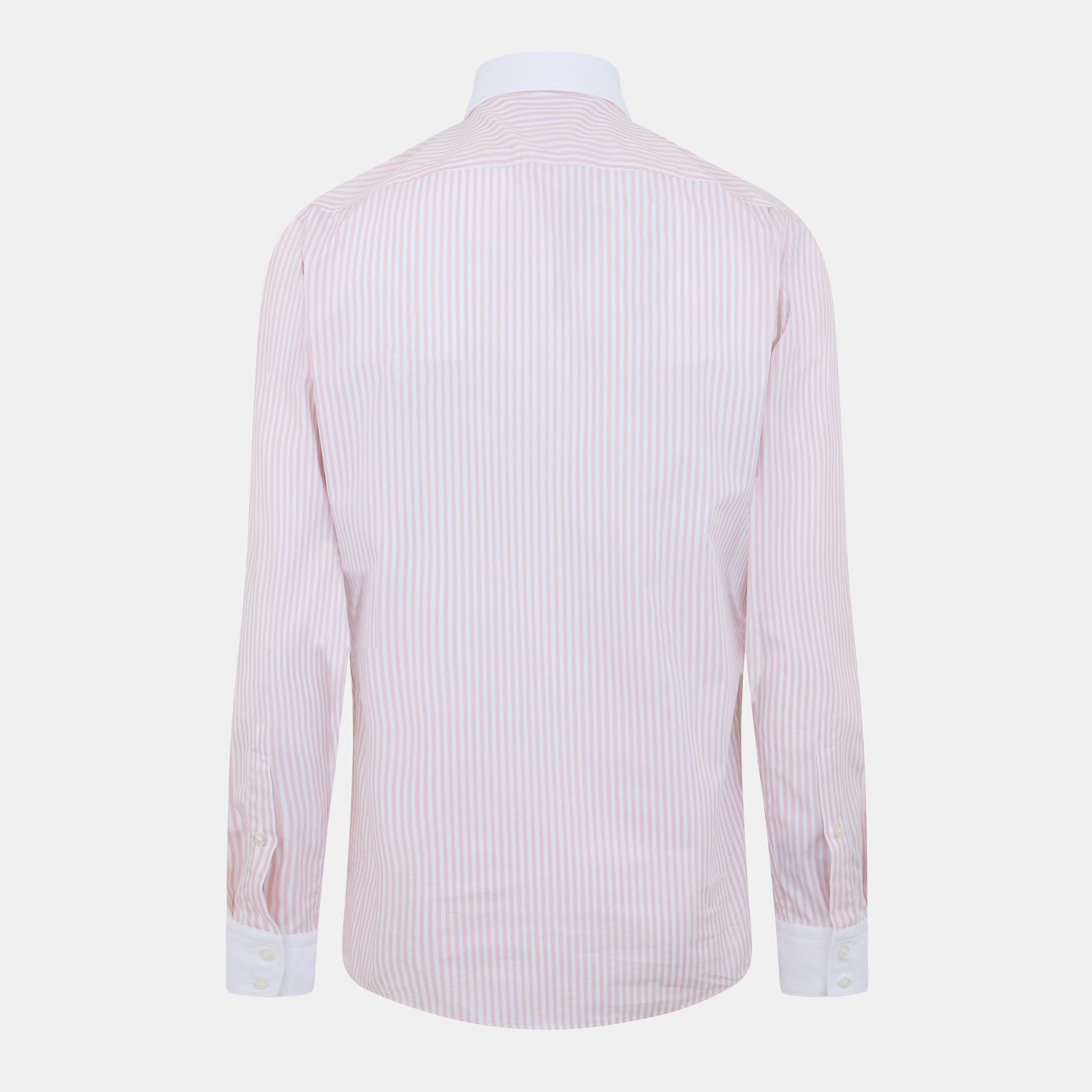 Pink Stripe - Hugo - Men's Verdon Long-Sleeve Patterned Shirt - 2