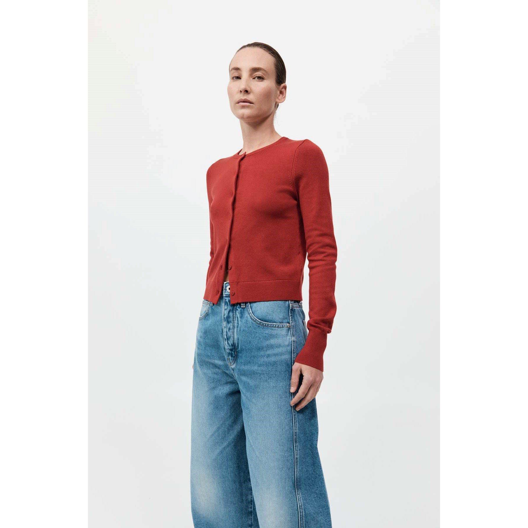 Rosso - St. Agni - Women's Classic Relaxed Fit Button Cardigan - 6