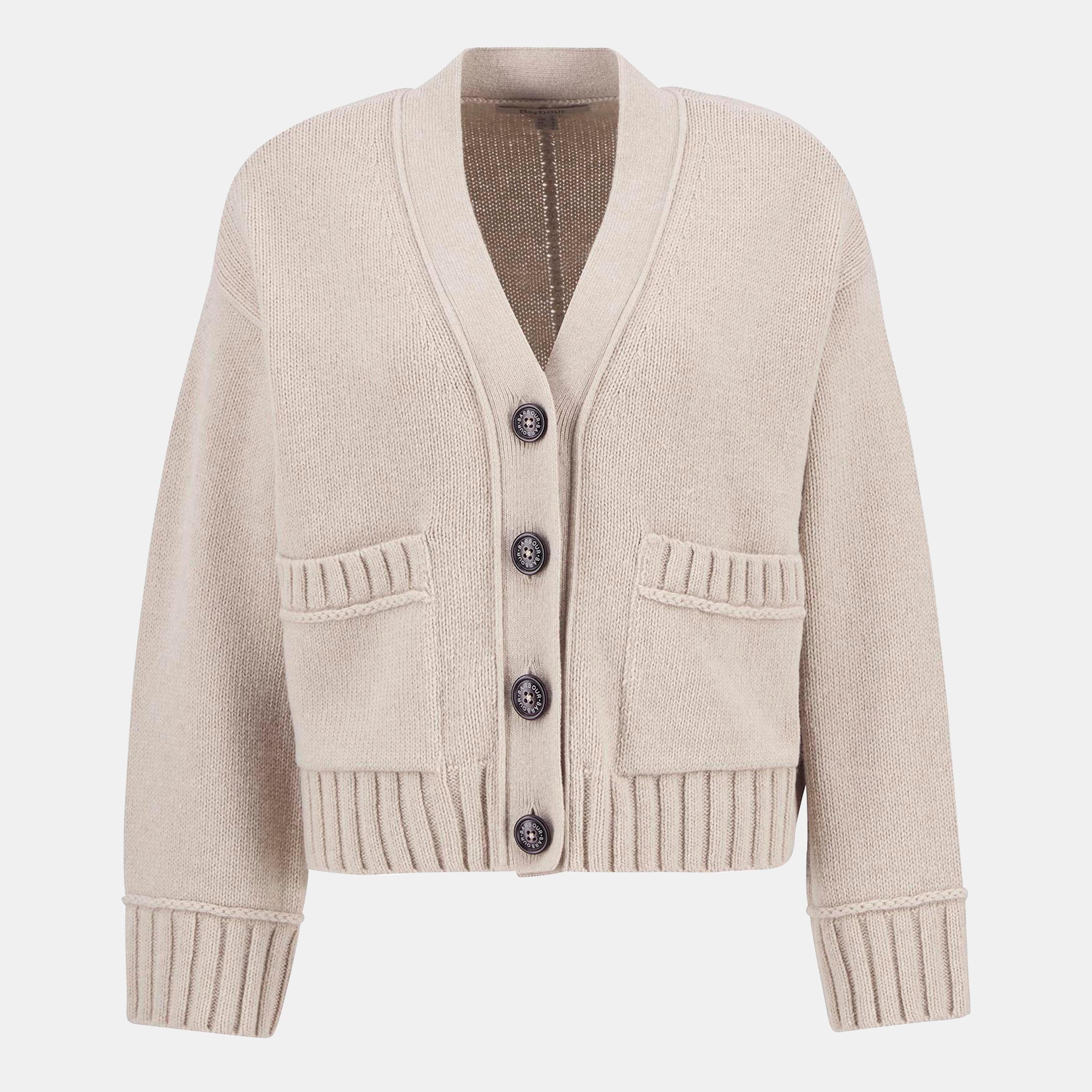 Barbour Women's Faye Cardigan - Oatmel - 16 (XL)