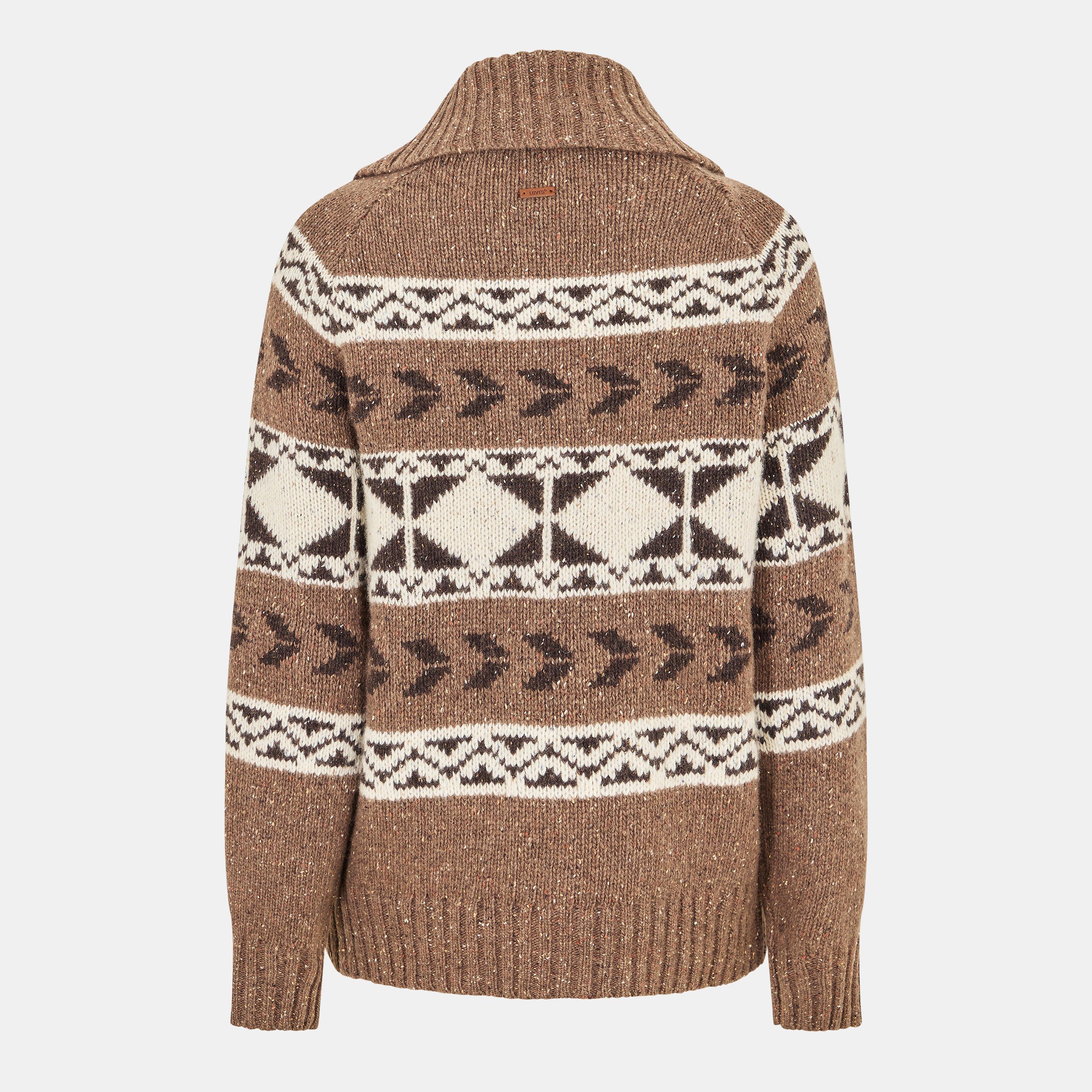 brown Geo - Levis - Women's Waverly Cardigan - 2