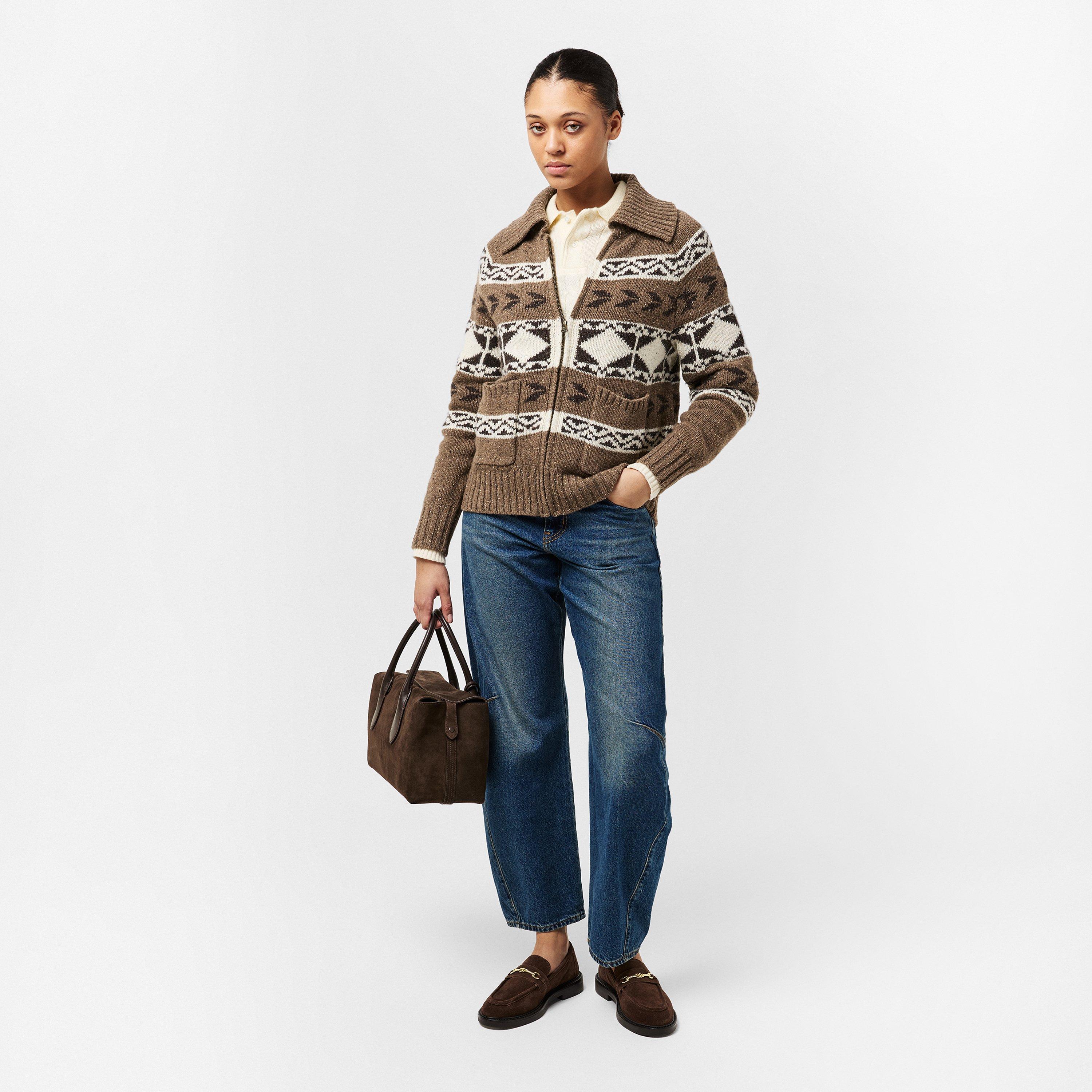 brown Geo - Levis - Women's Waverly Cardigan - 6