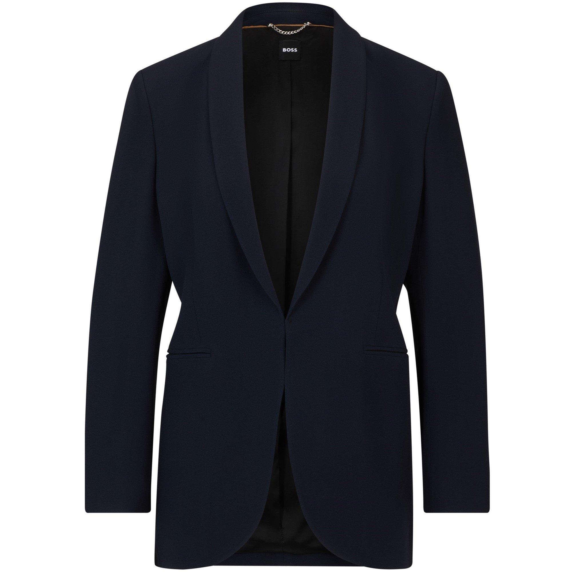 Boss Women's Jirea Tailored Formal Jacket - Dark Blue - 10 (M)