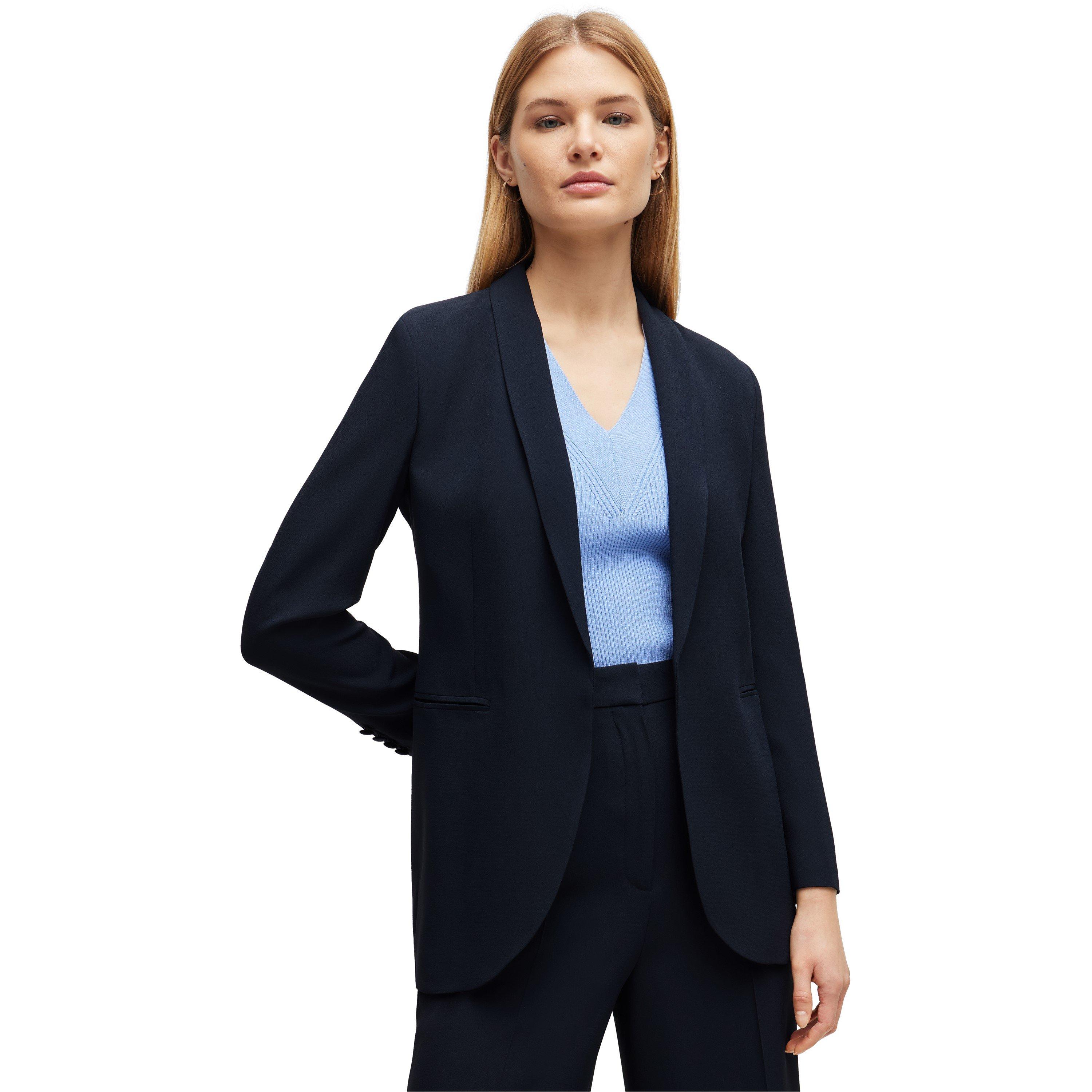 Dark Blue - Boss - Women's Jirea Tailored Formal Jacket - 4