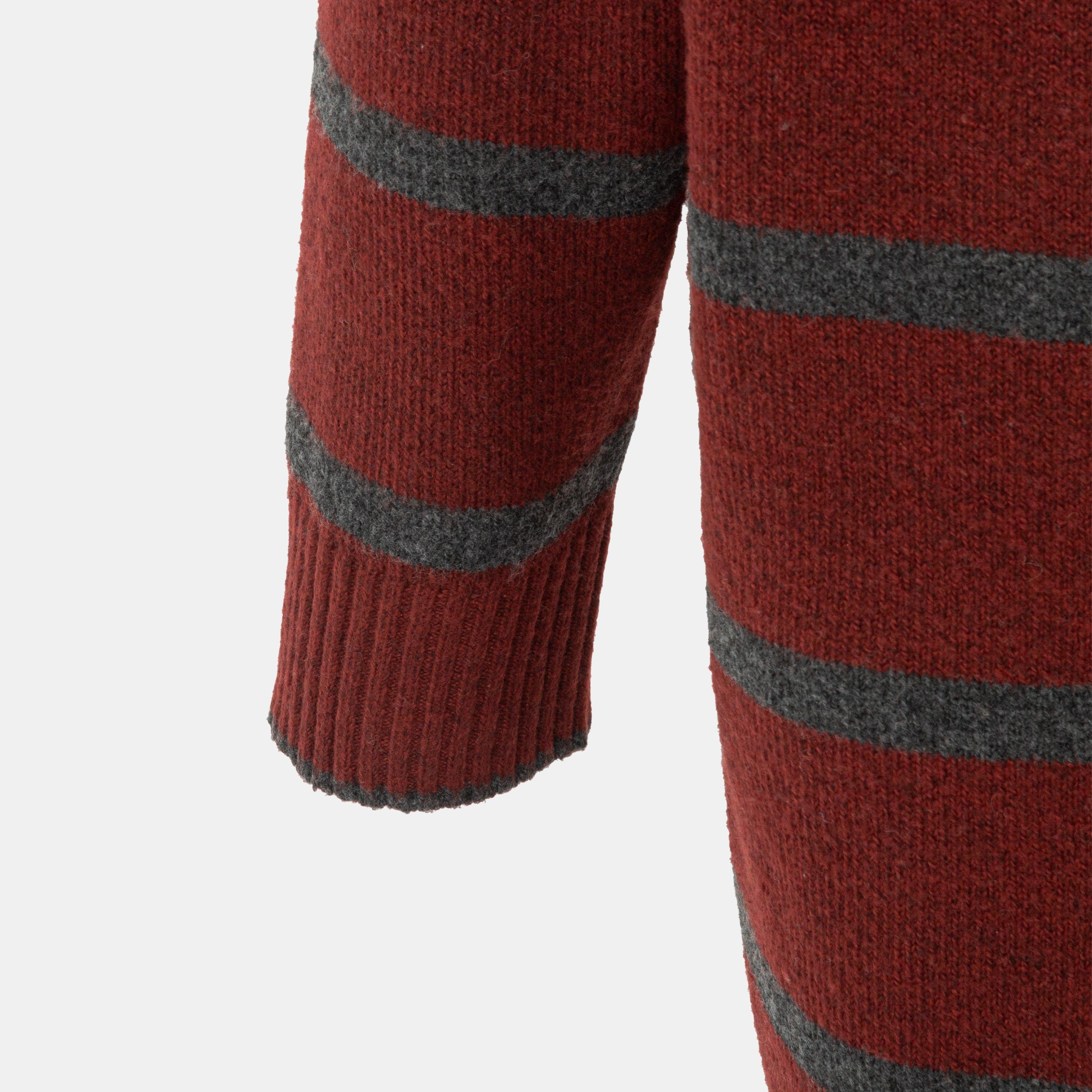 Red - Miso - Knit V neck Button Cardigan Women - 5