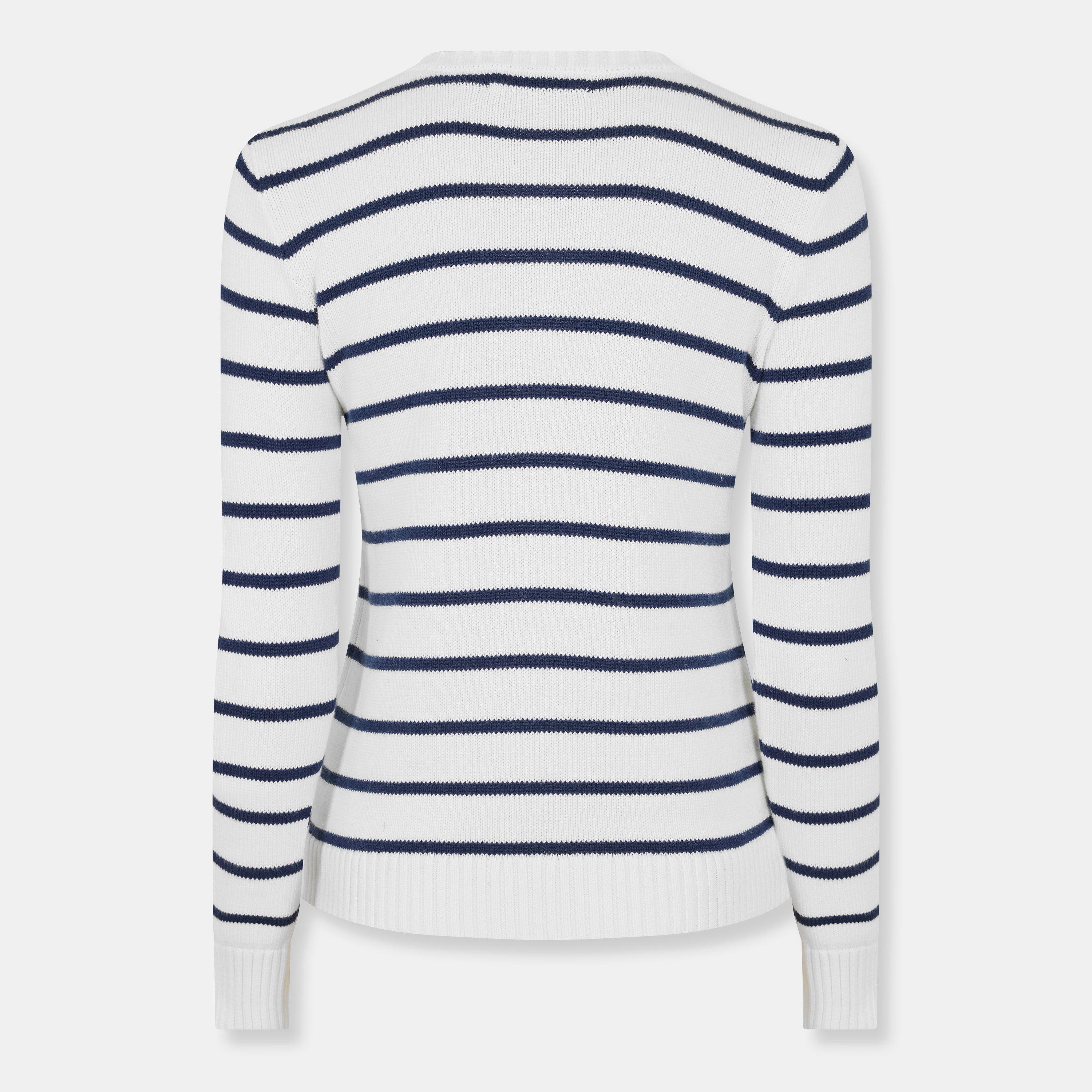White/Navy - Lauren by Ralph Lauren - LRL Ralhan Strp Cdi Ld61 - 2