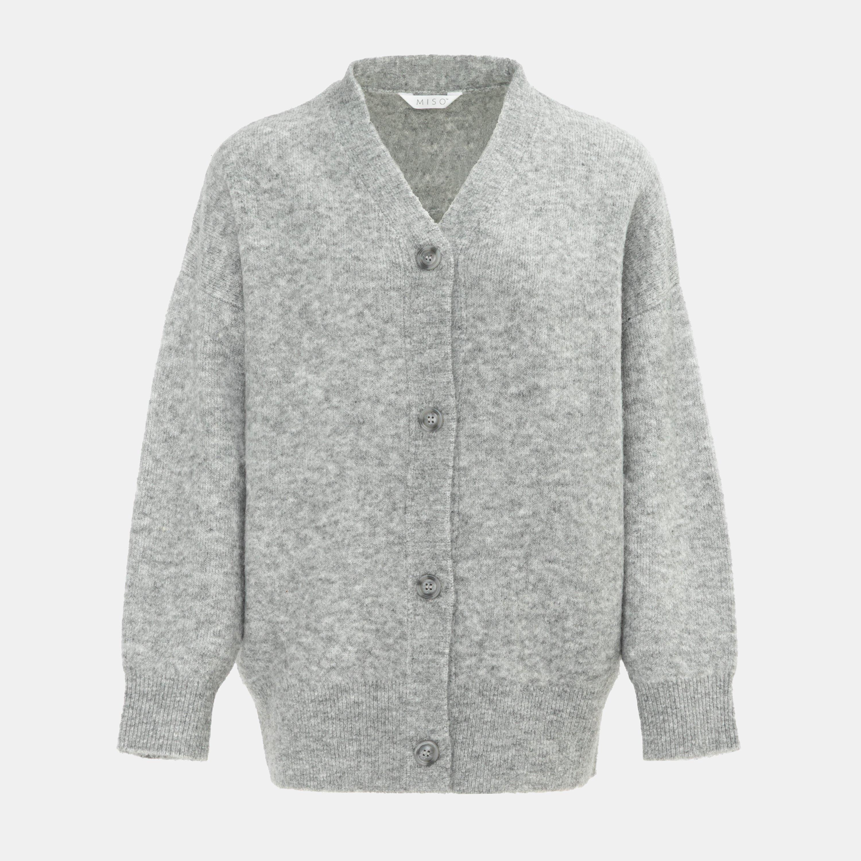 Knit V neck Button Cardigan Women