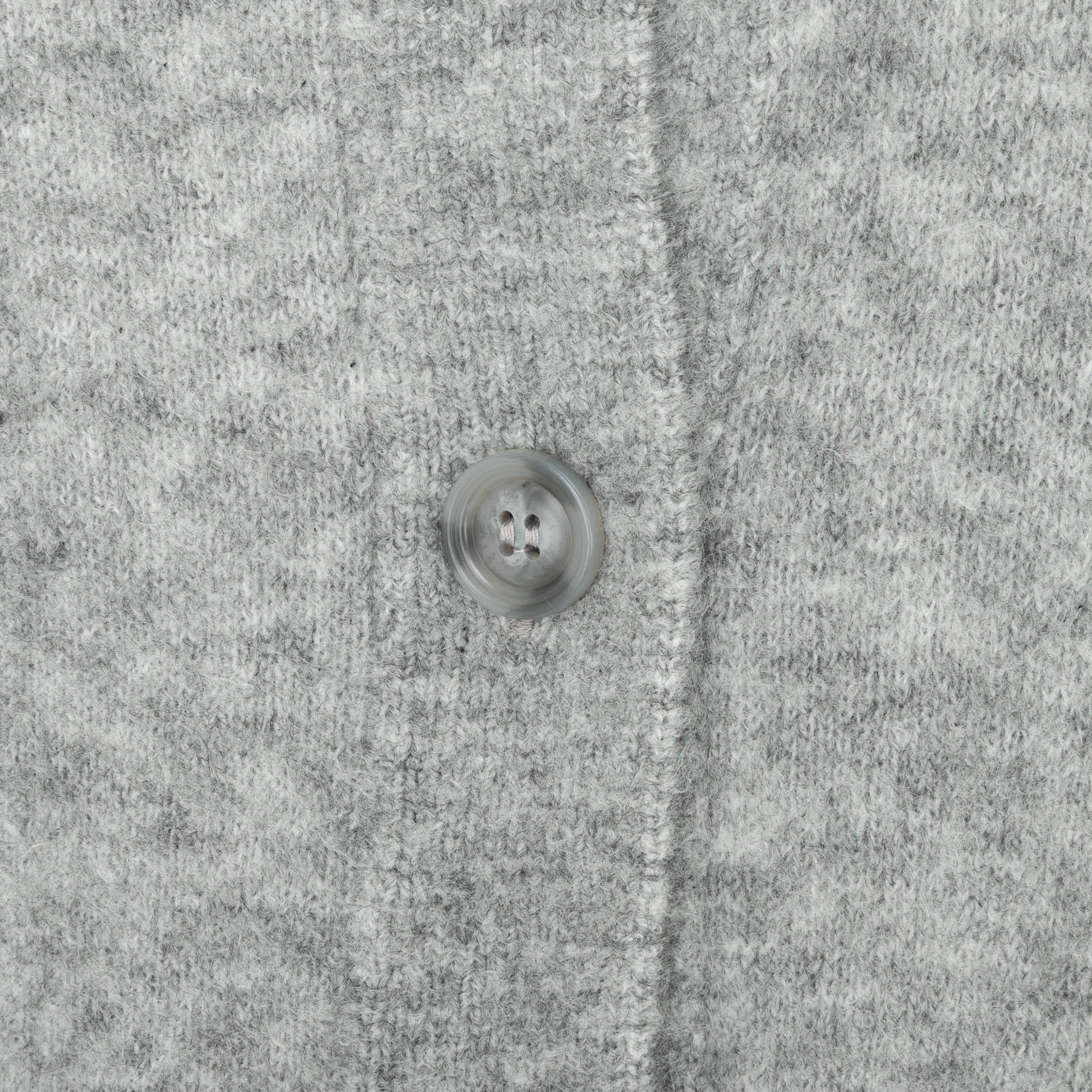 Grey - Miso - Knit V neck Button Cardigan Women - 4