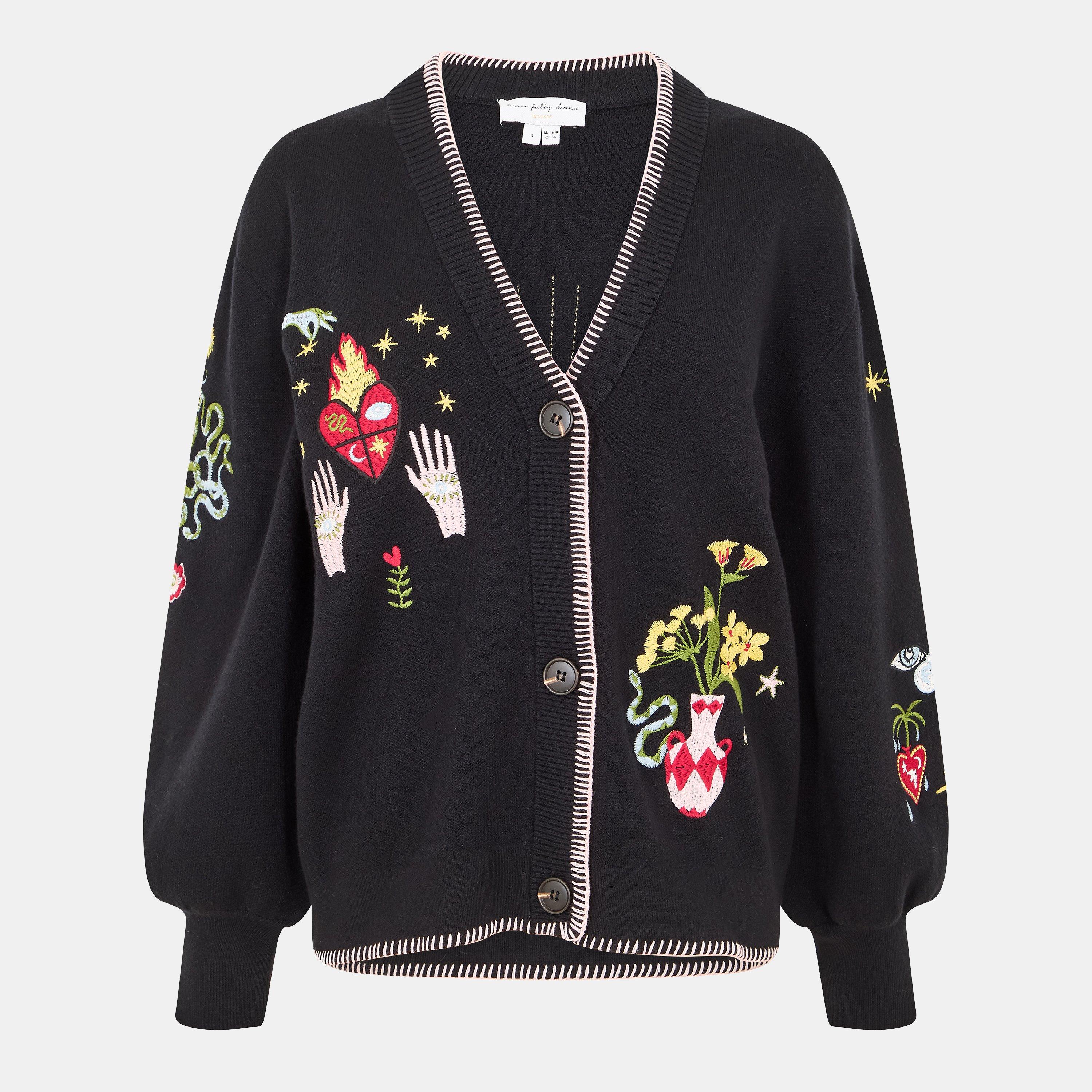 Black - Never Fully Dressed - Women's Garden Cardigan - 1