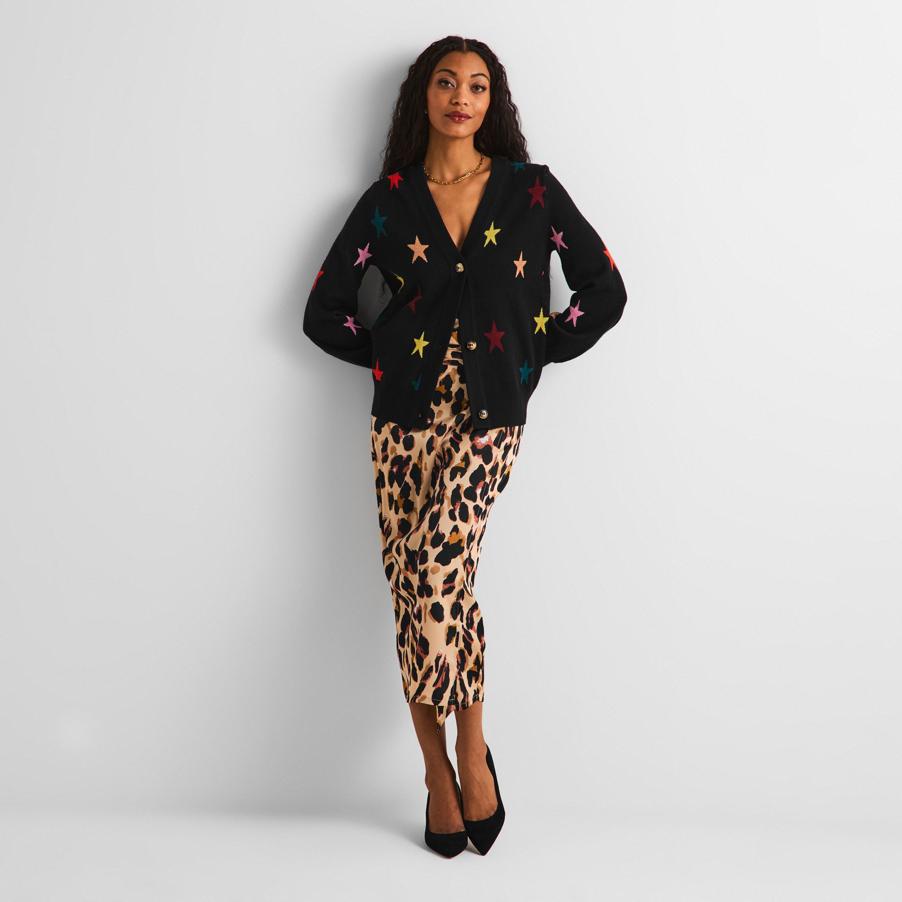 Black - Never Fully Dressed - Women's Star Knit Cardigan - 5