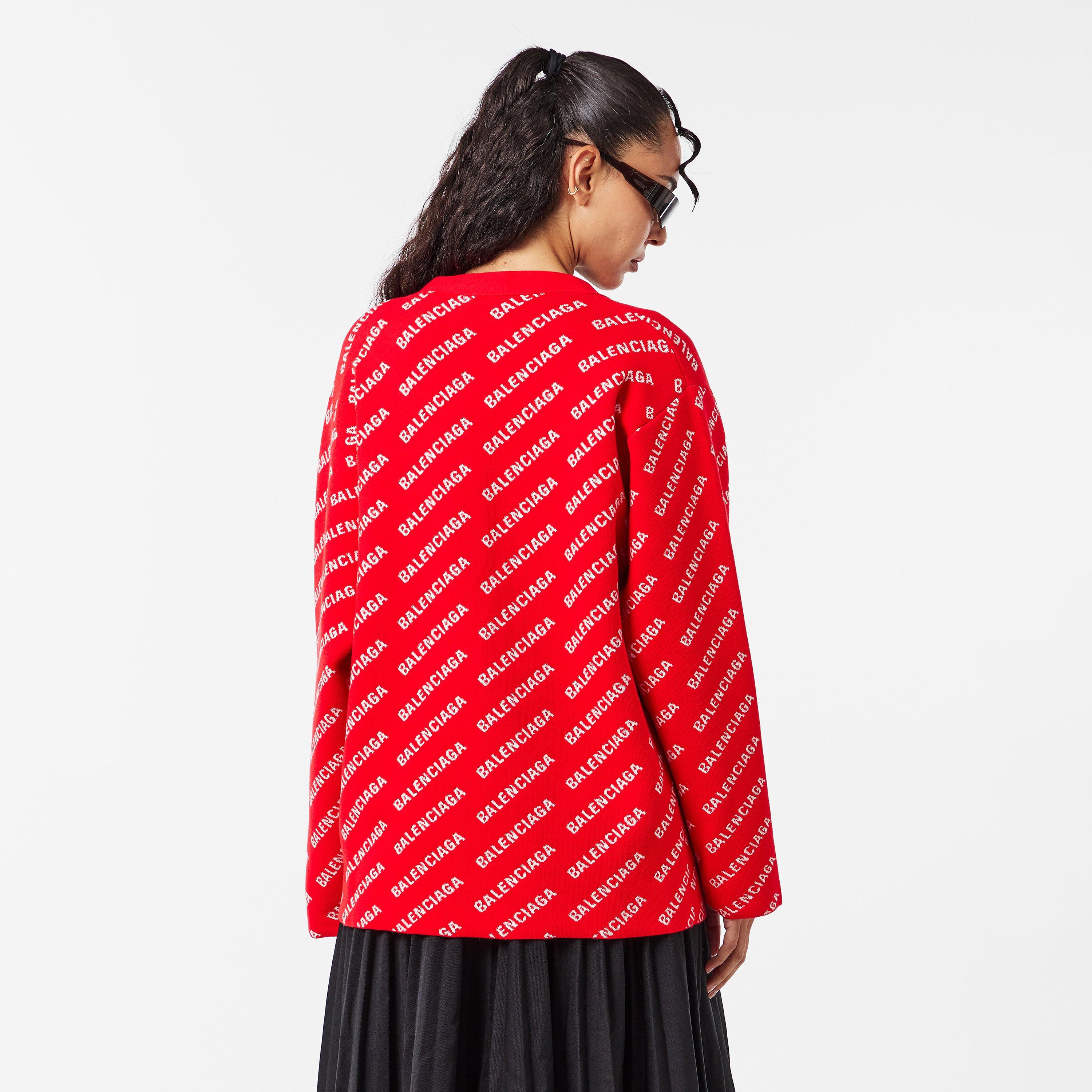 Red/White - Balenciaga - Women's Cardigan - 4
