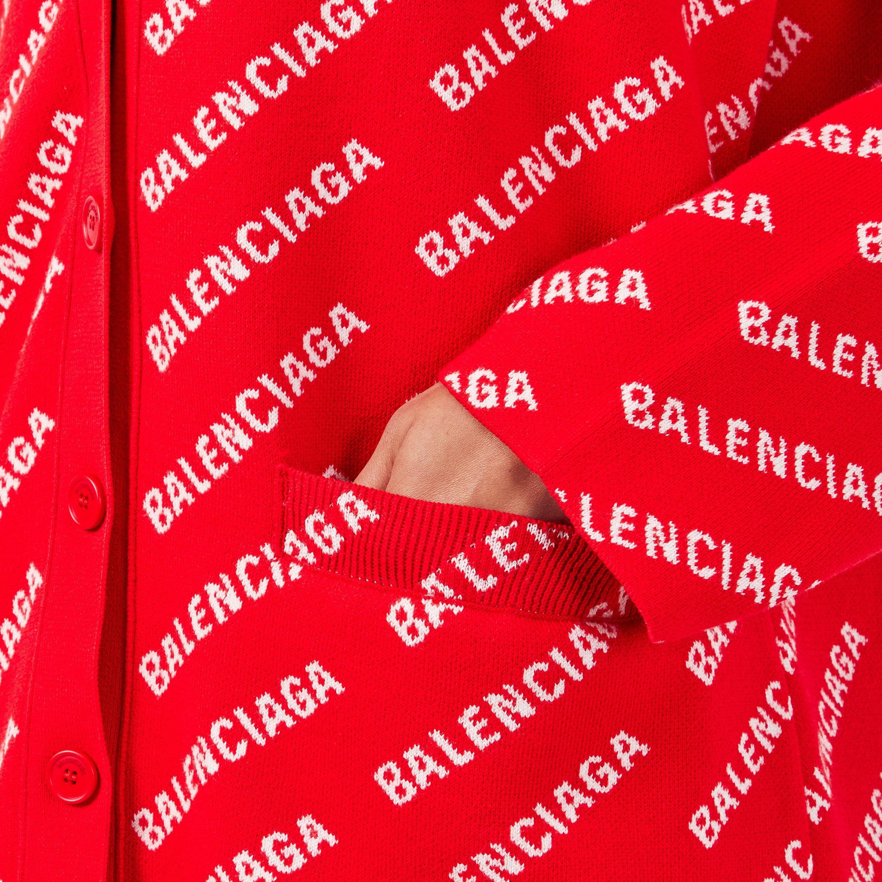 Red/White - Balenciaga - Women's Cardigan - 5