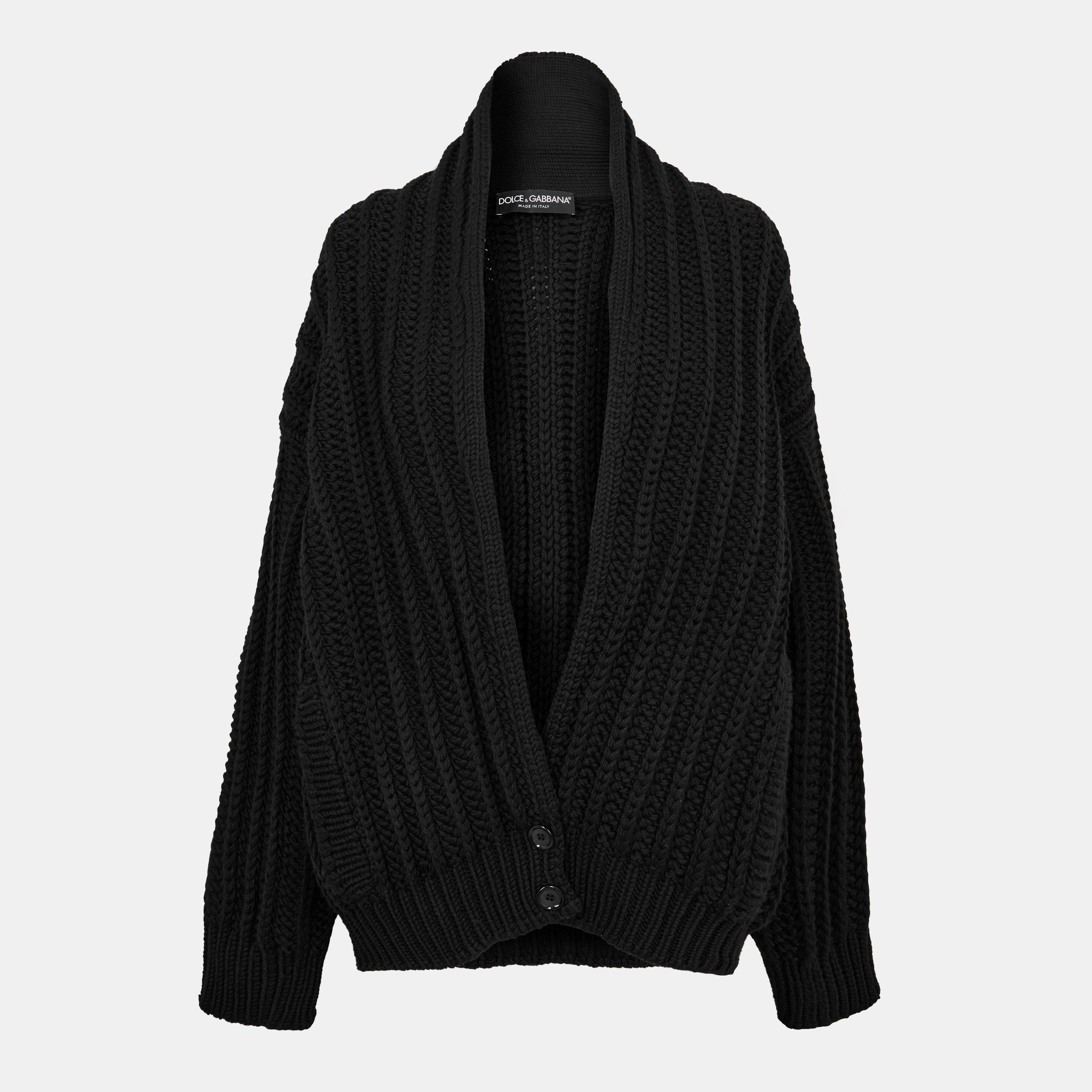 Nero - Dolce and Gabbana - Women's Button Knitwear Cardigan - 1