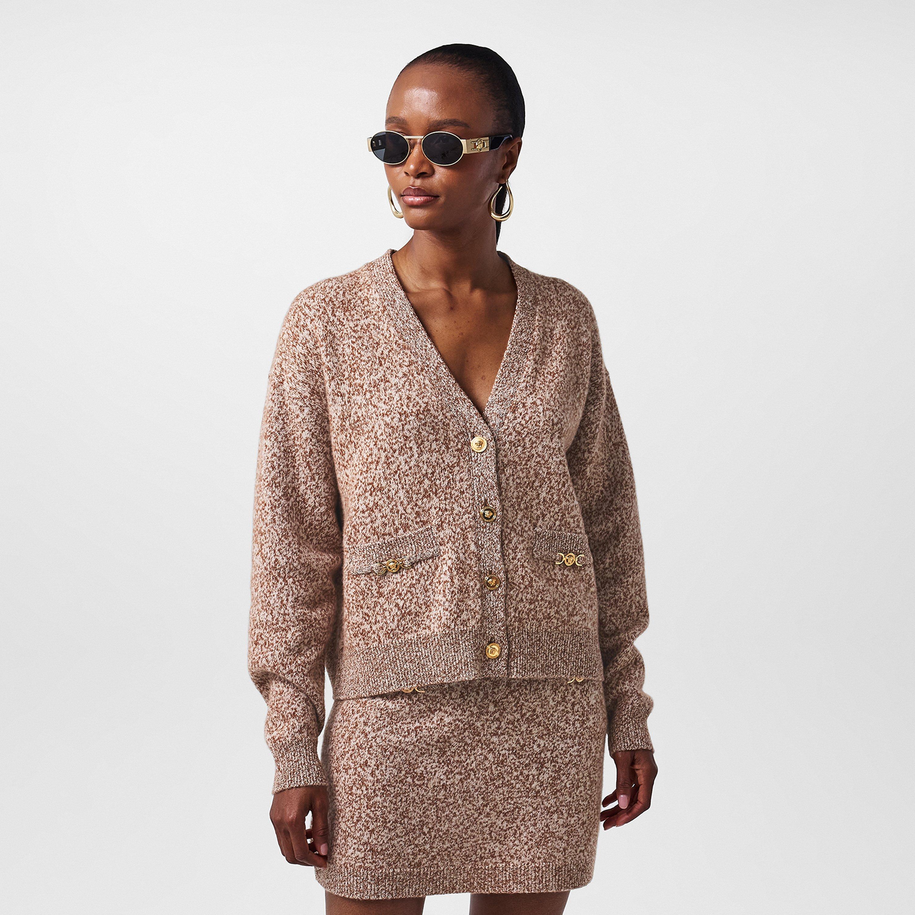 Spice Brown - Versace - Women's Cardigan - 3