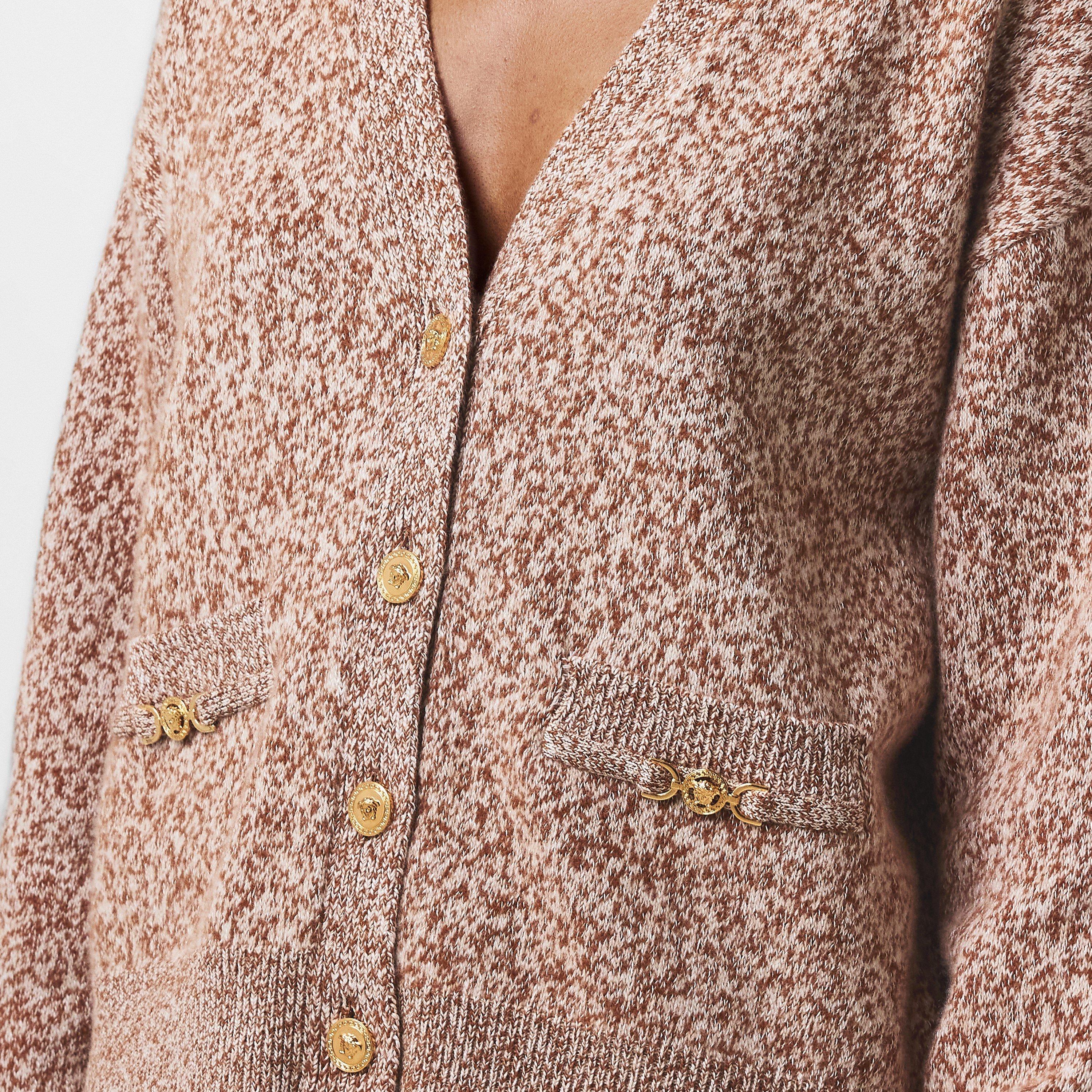 Spice Brown - Versace - Women's Cardigan - 5