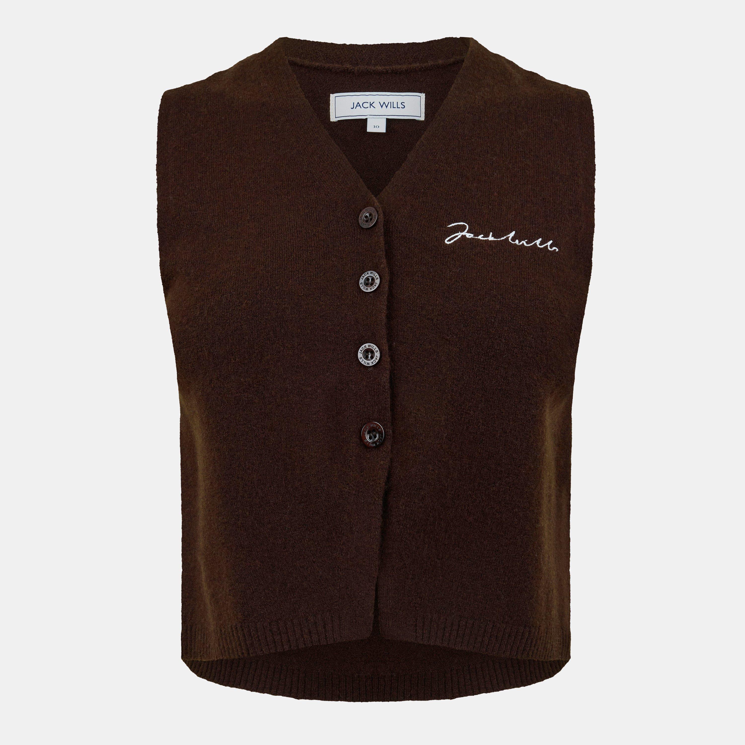 Cacao - Jack Wills - Women's Knitted Sweater Vest - 1