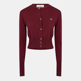 Vivienne Westwood Women's Logo Wool Bea Cropped Cardigan