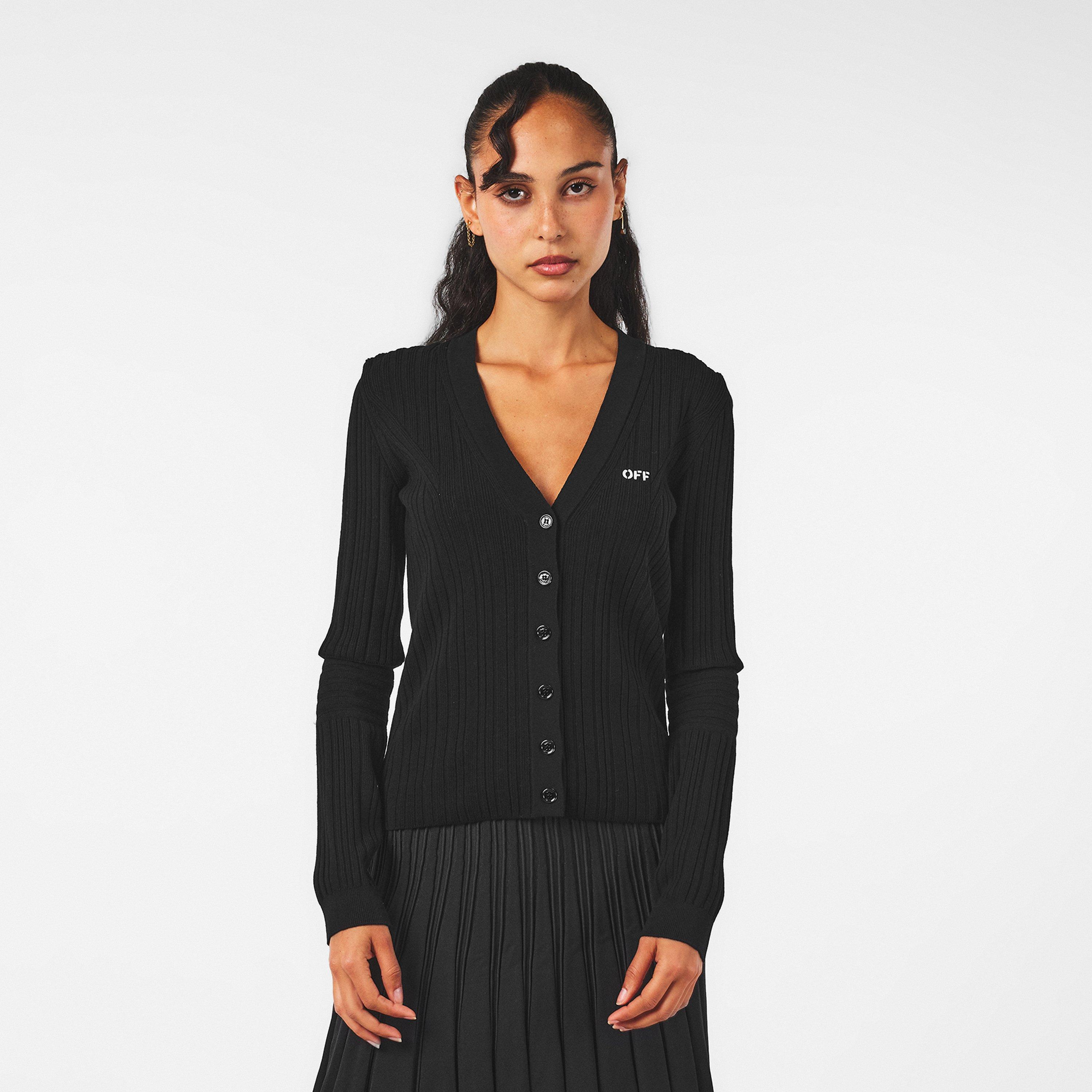 Black/White - Off White - Women's Cardigan - 3